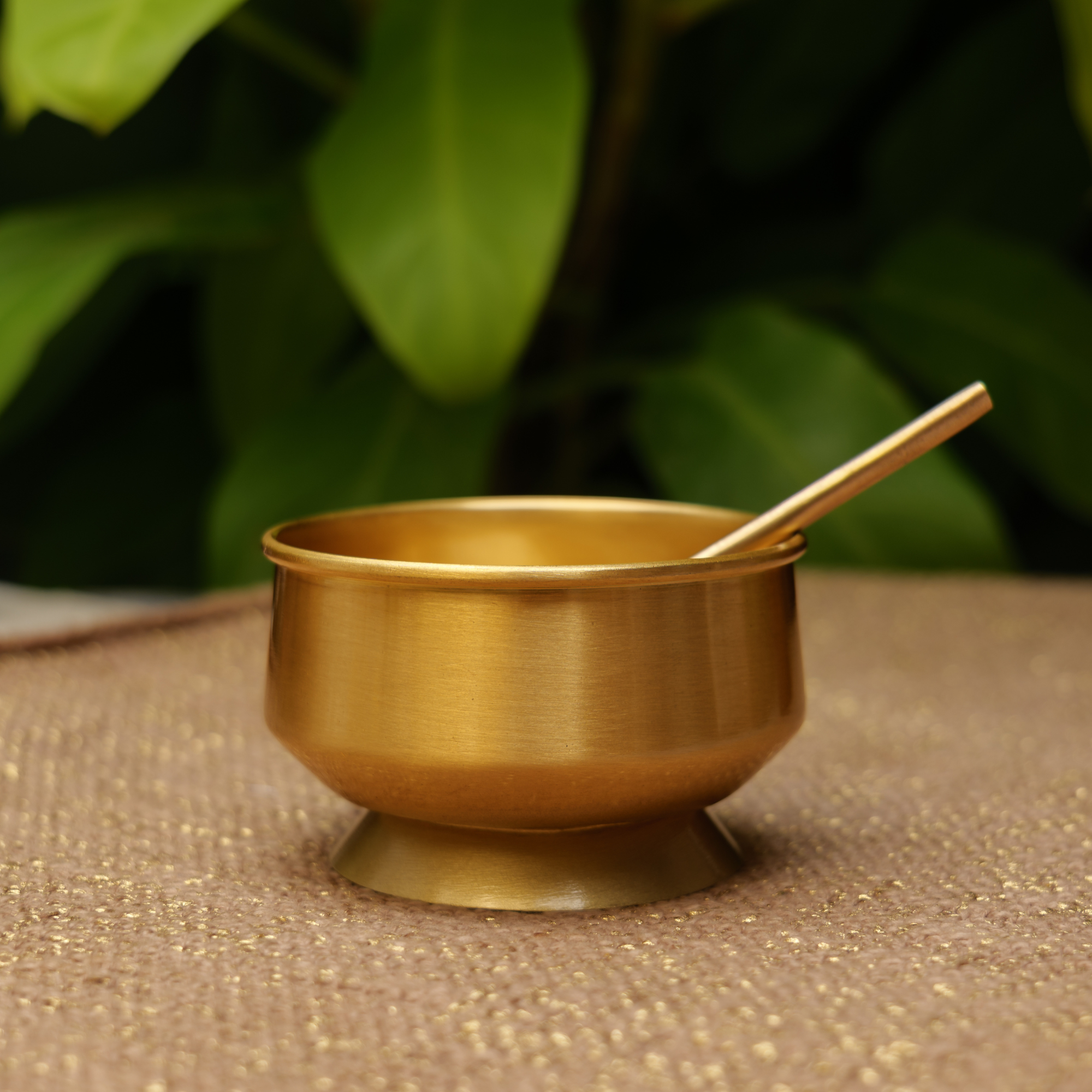 Ambi Pure Brass Dessert/ Icecream Bowl (with spoon)