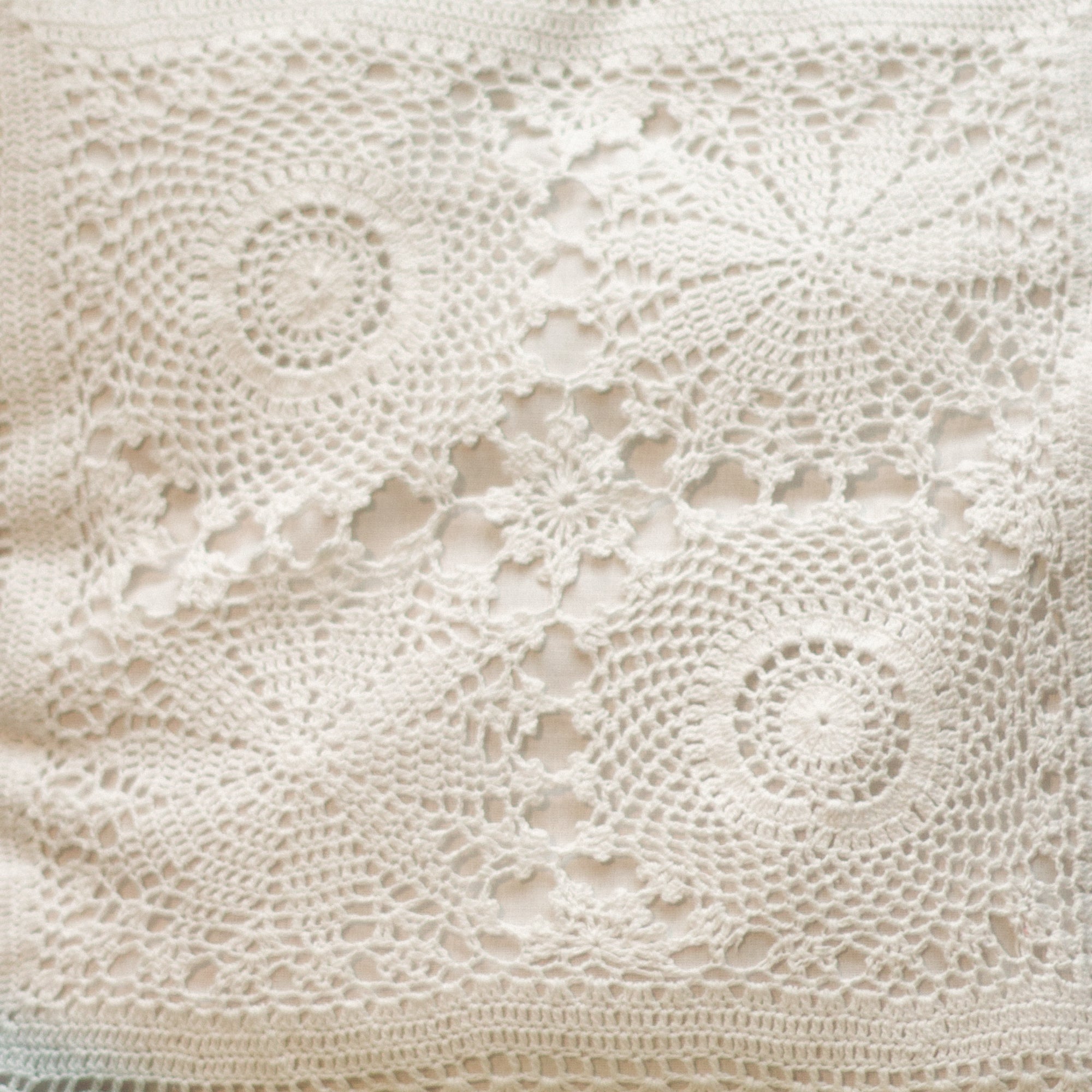 Hand-Embroidered Plain Crochet Cushion Cover - 16 X 16 inches - Set of 4