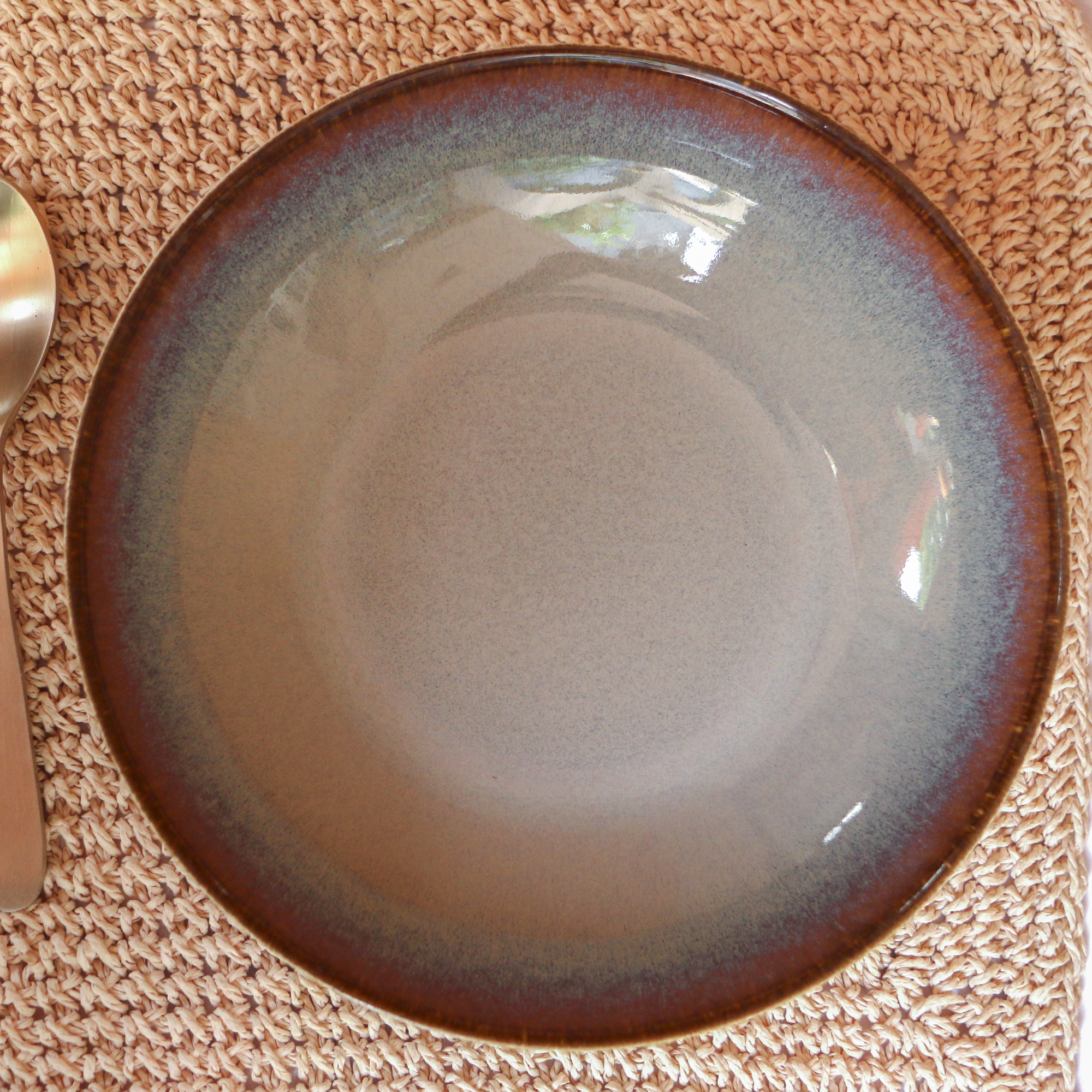 Ambi Handmade Elegant Glazed Salad Bowl 8 inch