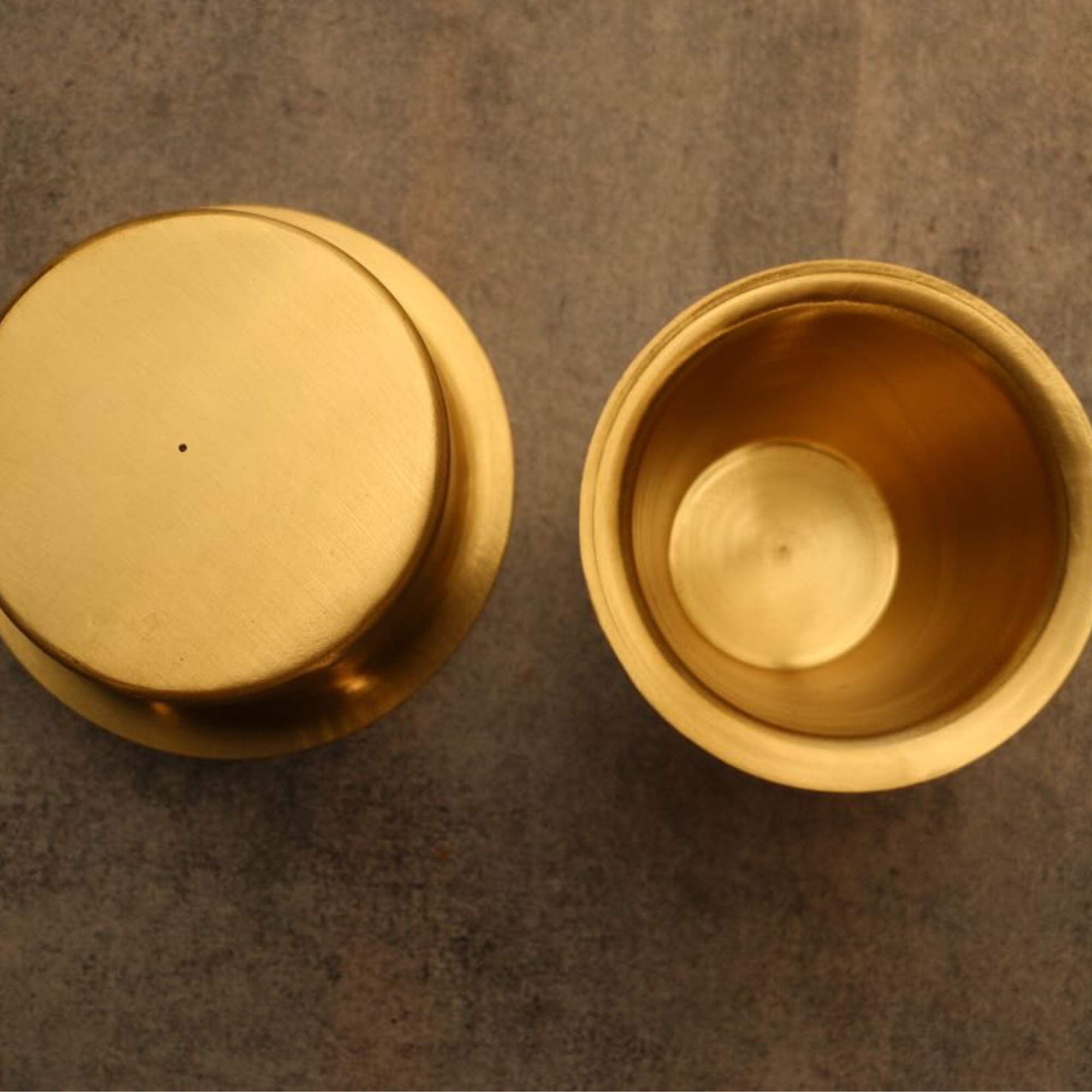 Traditional Brass Filter Coffee Dabara Cup Set