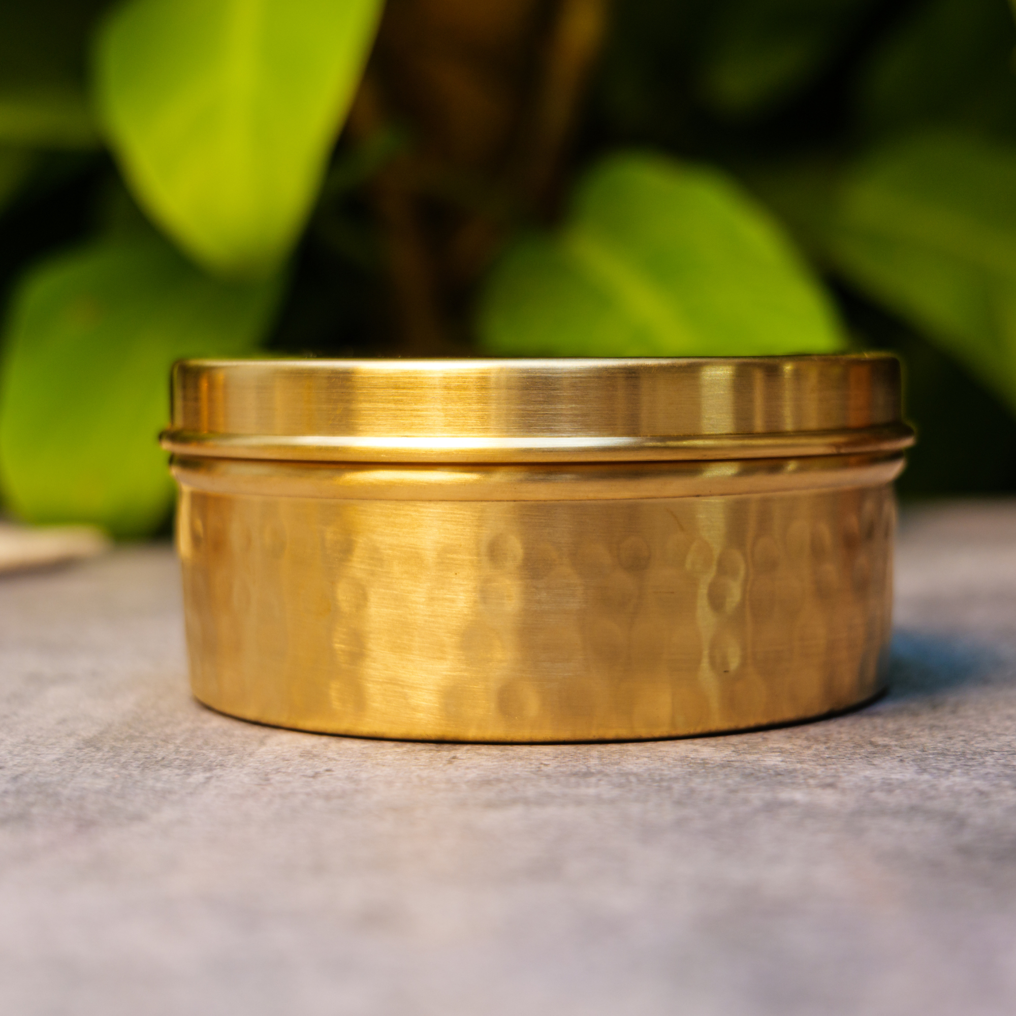 100% Brass Hammered Storage Boxes / Laddu Boxes - 4 inches diameter