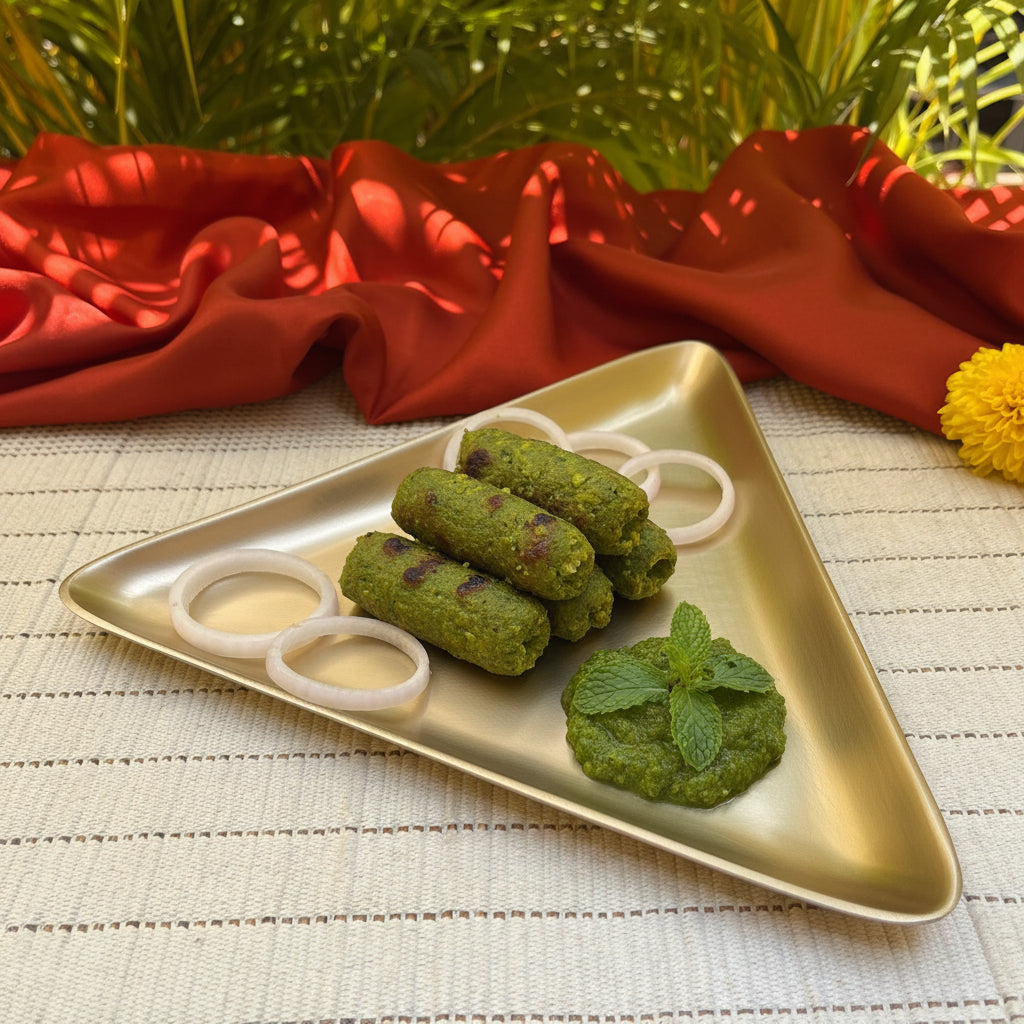 Ambi Pure Kansa Triangle Platter – Lead Free | Smooth Finish I Heavy Piece