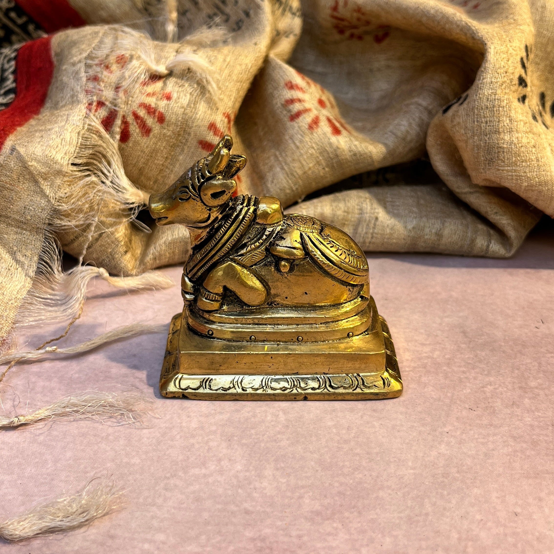 Ambi Pure Brass Nandi Maharaj Murti - 447 Grams