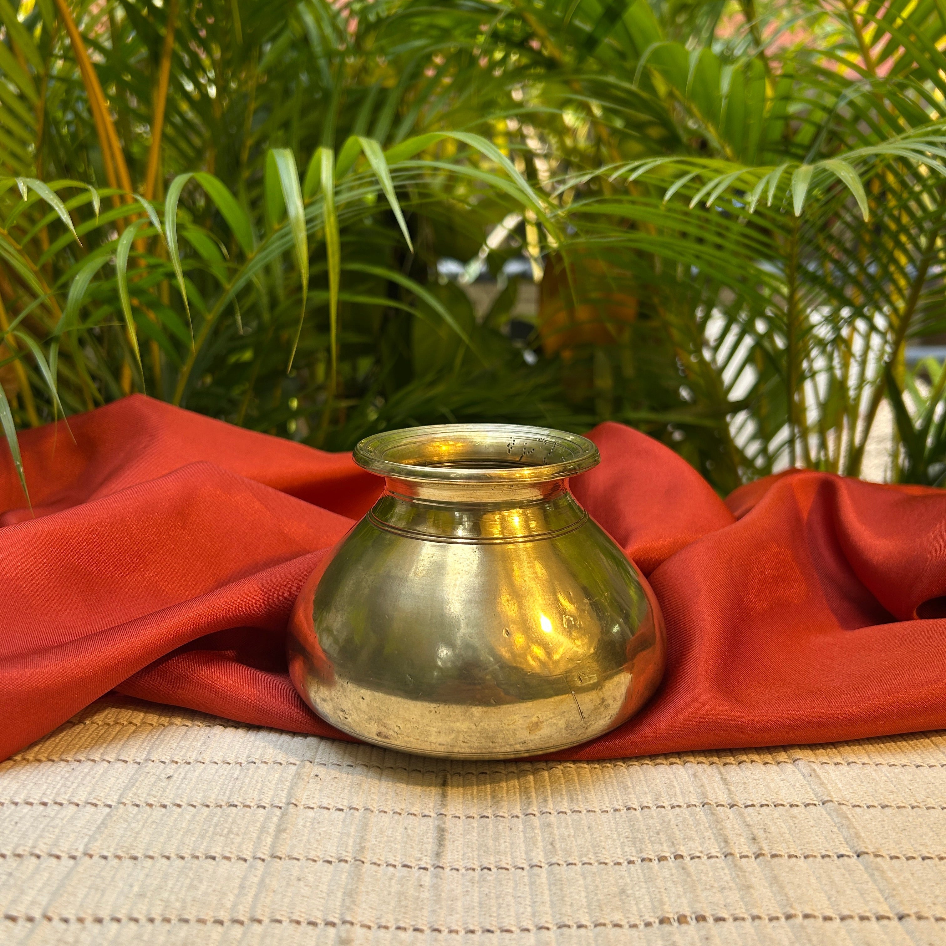 Handcrafted Elegant Vintage Brass Lota - Heavy Base