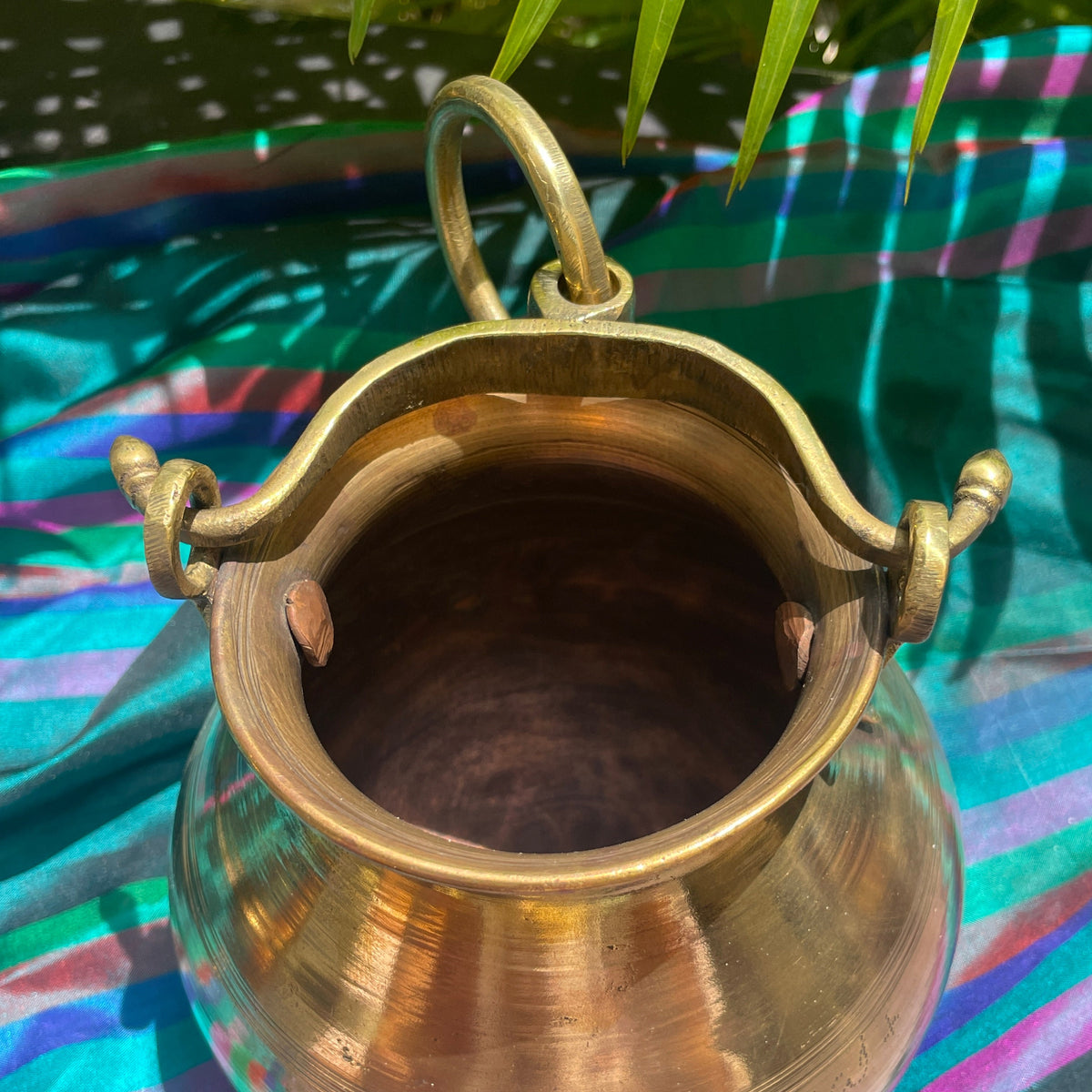 Handcrafted Vintage Heritage Brass Lota With Hanging Loop