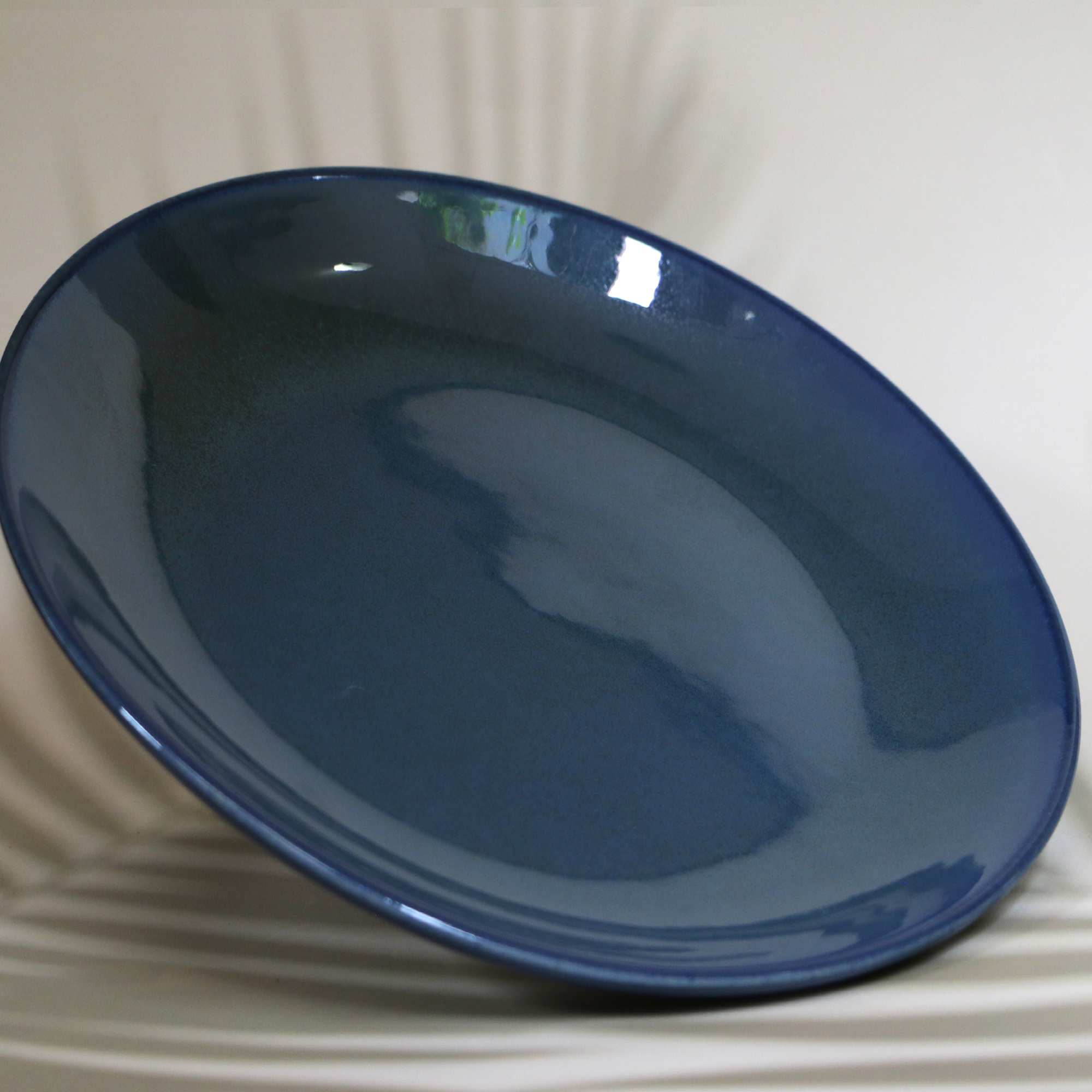 Ambi Ceramic Glazed Deep Blue Dinner Plate 11 inch