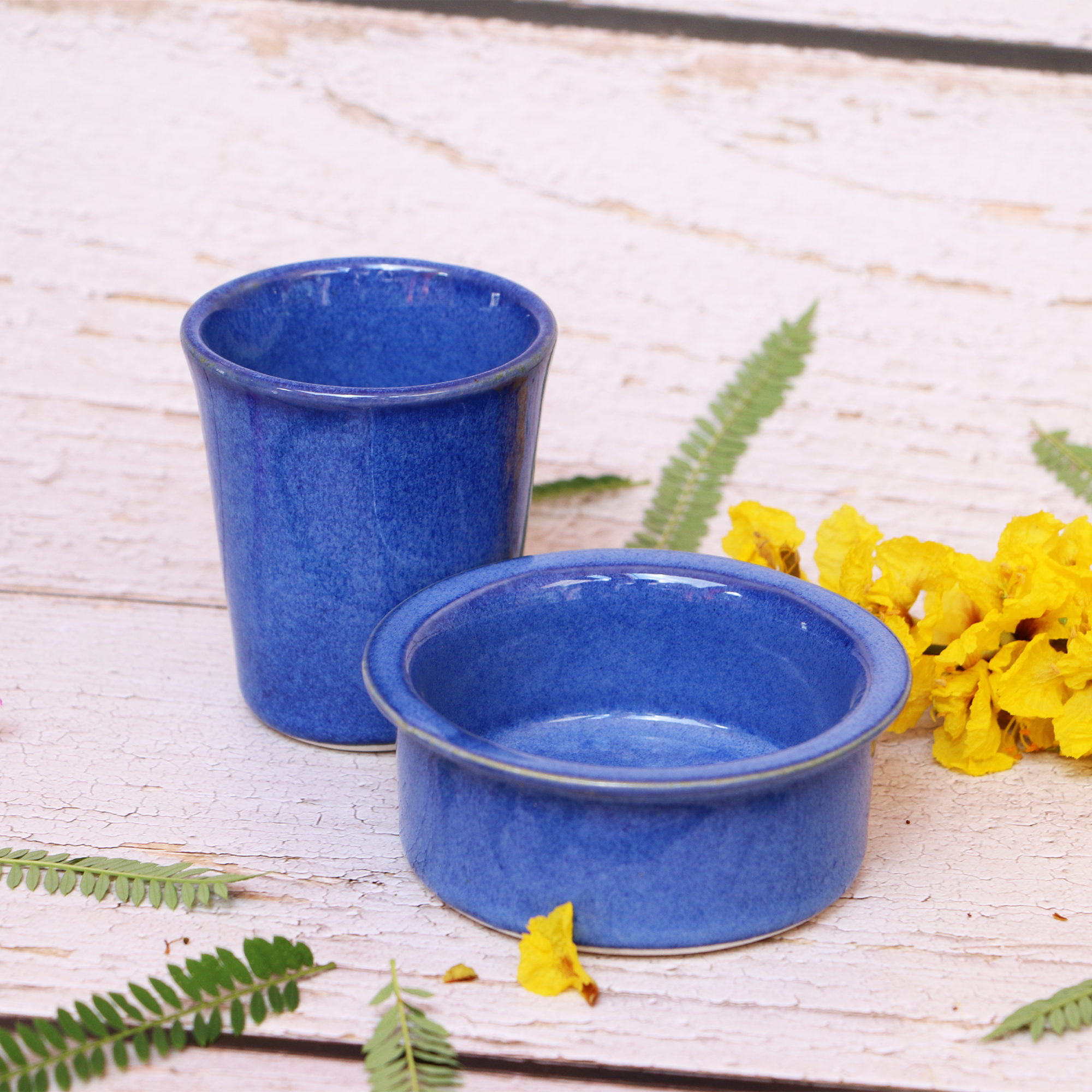 Sea Blue Coffee Filter Cups Set