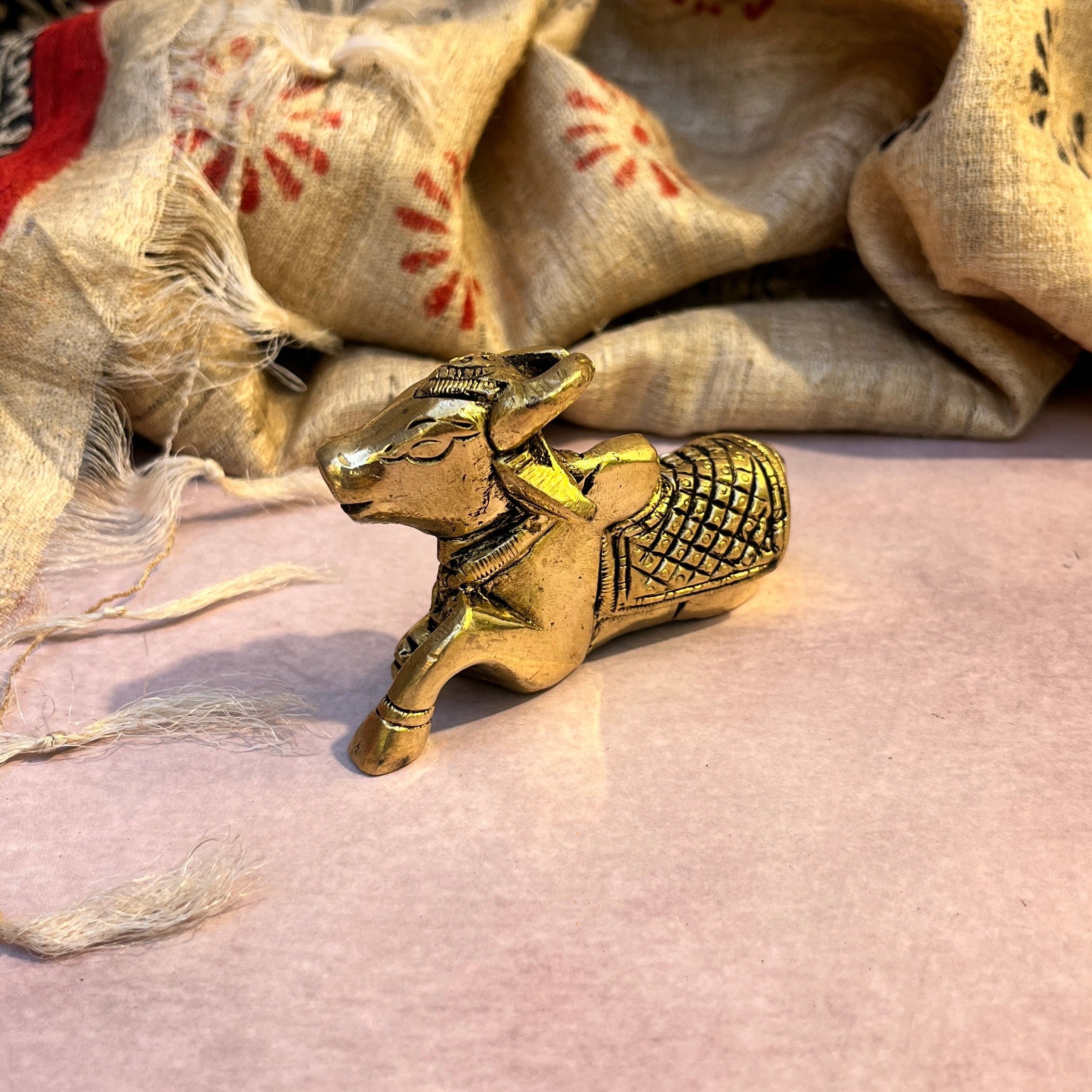 Ambi Pure Brass Nandi Maharaj Murti - 338 Grams