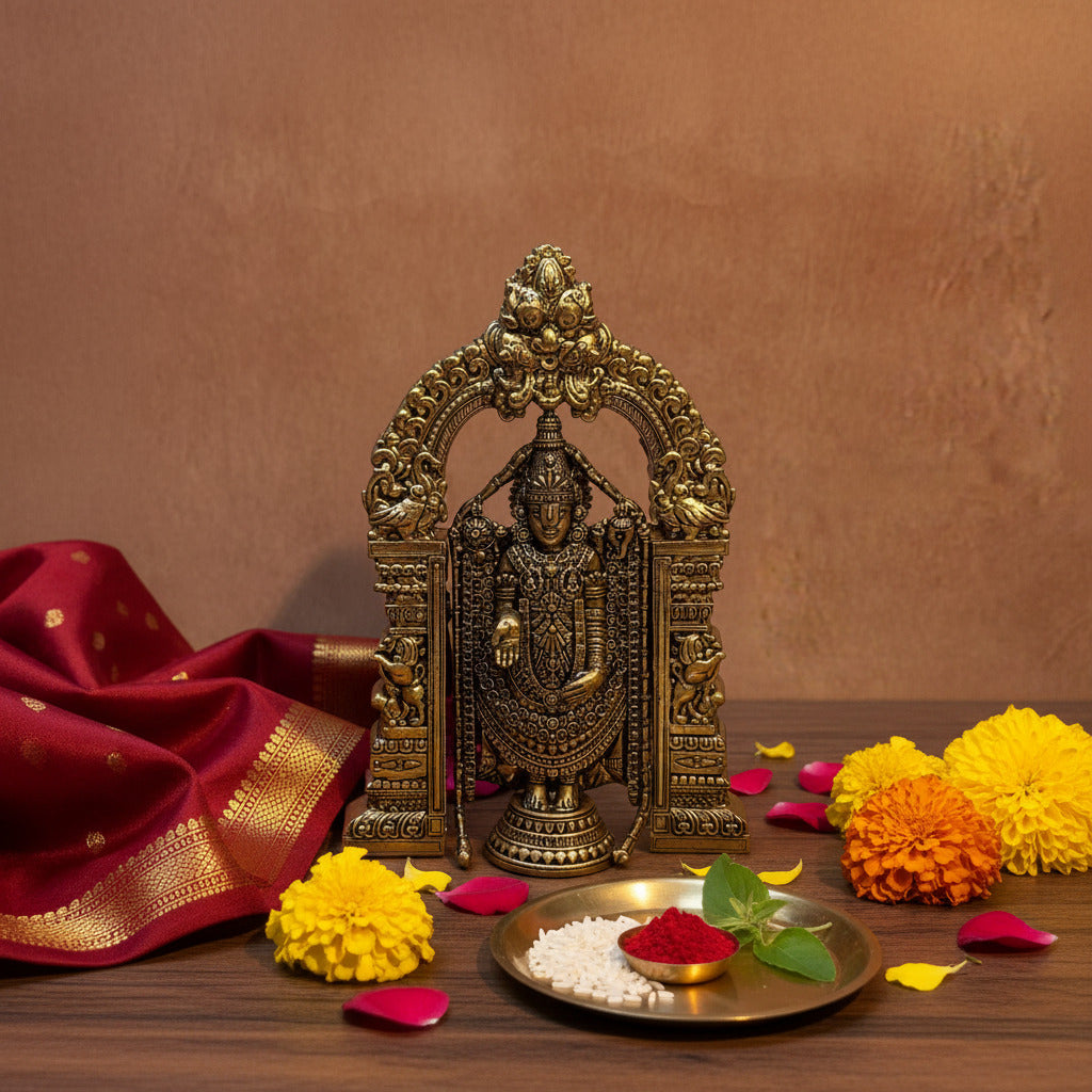 Ambi Pure Brass Venkateshwara Swamy Statue | Tirupati Balaji Idol |