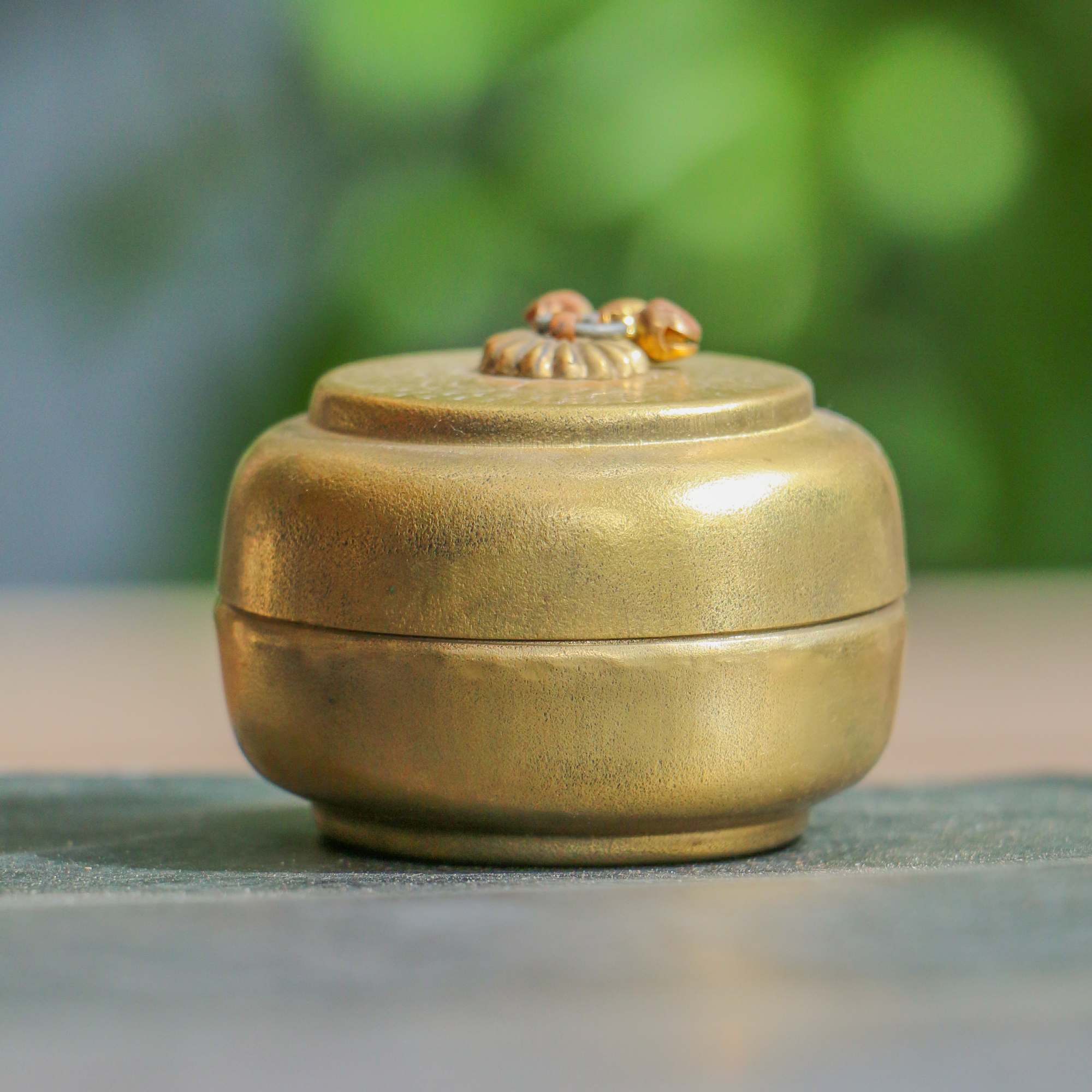 Ambi Brass Vintage Small Trinket Box