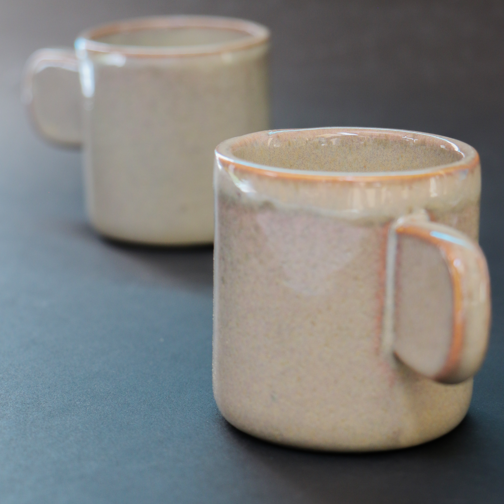 AMBI Ceramic Small Coffee Mug Handmade | Microwave Safe | Gifting Mugs | Set of 2 (130 ml each)