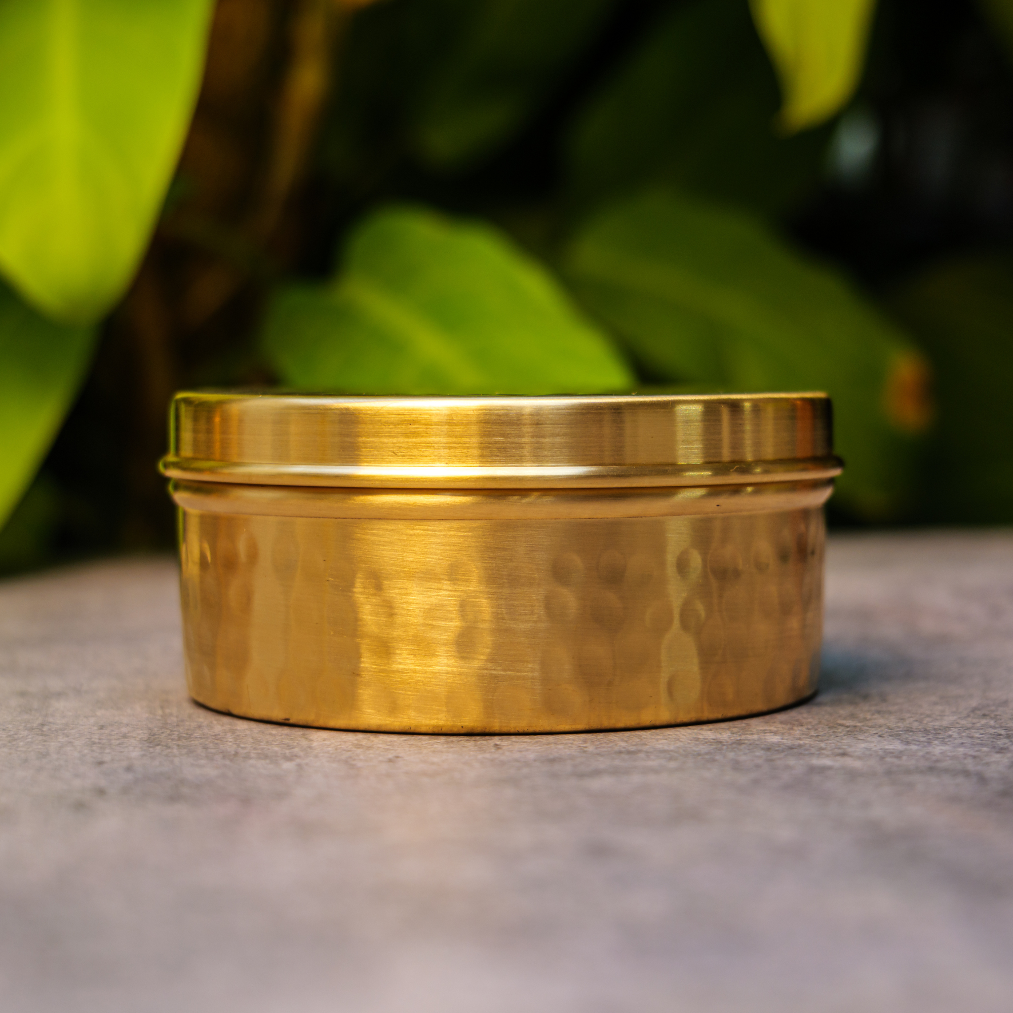 100% Brass Hammered Storage Boxes / Laddu Boxes - 4 inches diameter