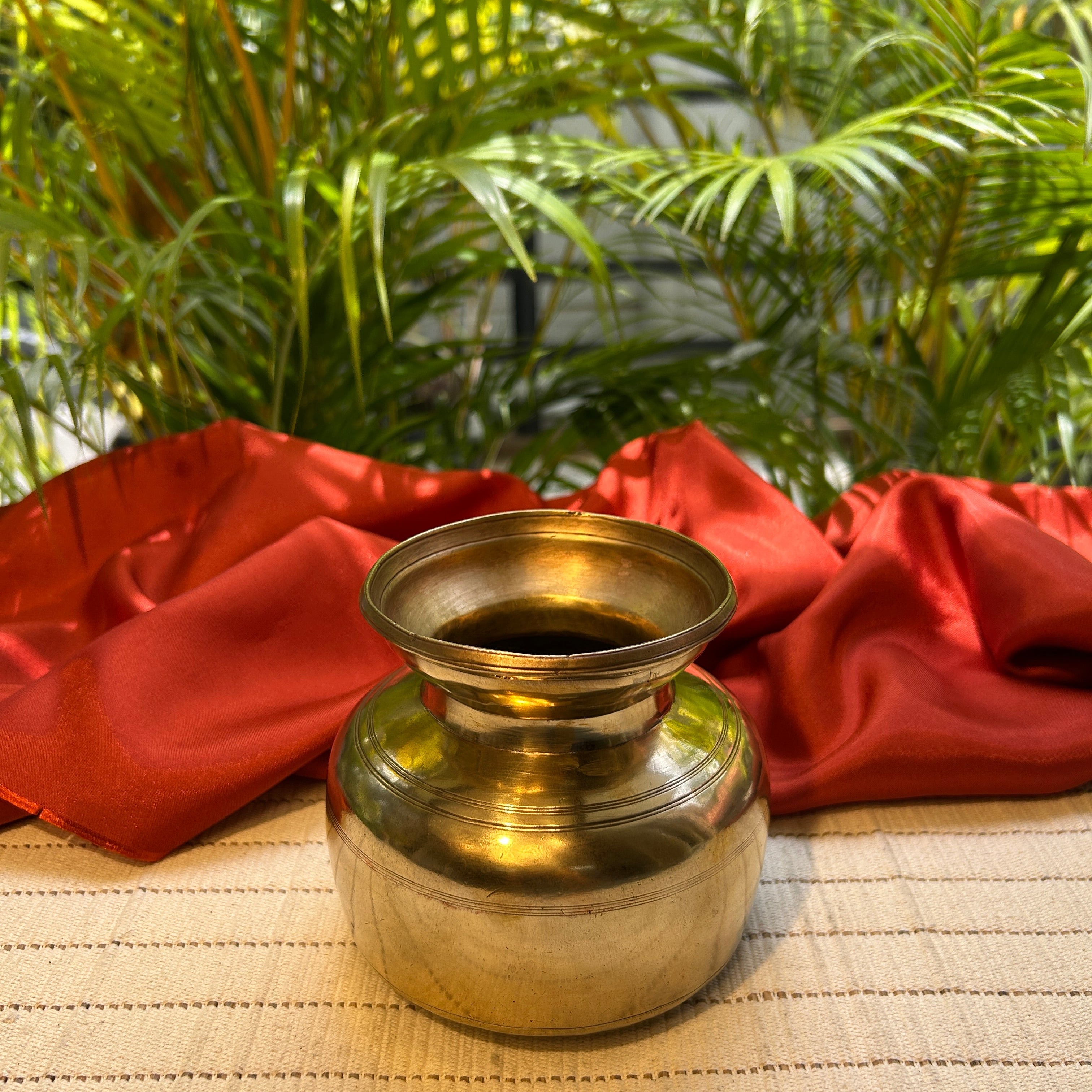 Handcrafted Vintage Brass Carved Lota