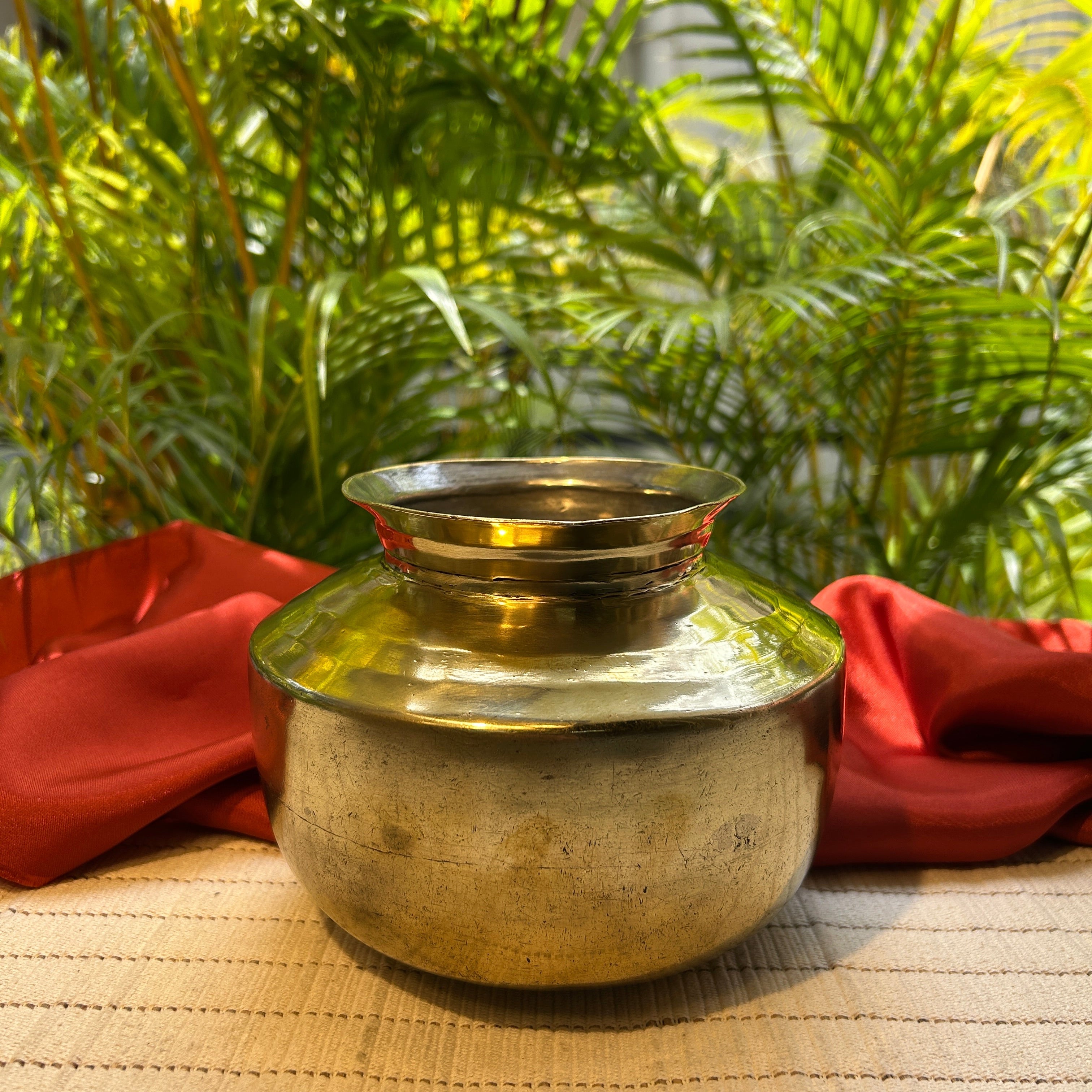 Vintage Ambi Pure Brass Heavy Base Lota