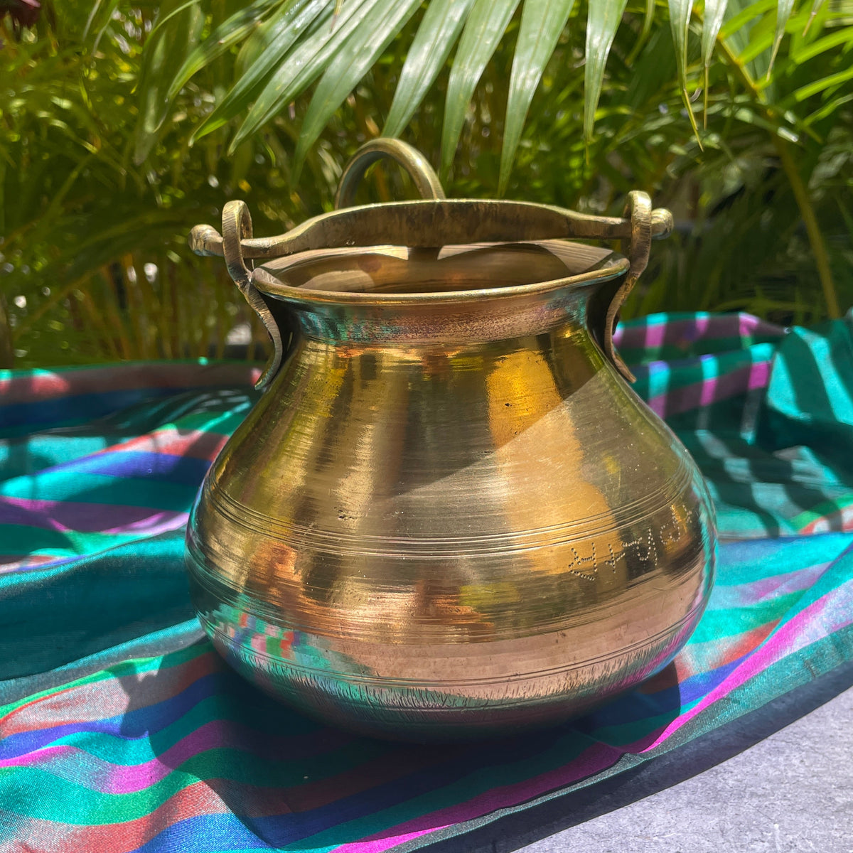 Handcrafted Vintage Heritage Brass Lota With Hanging Loop