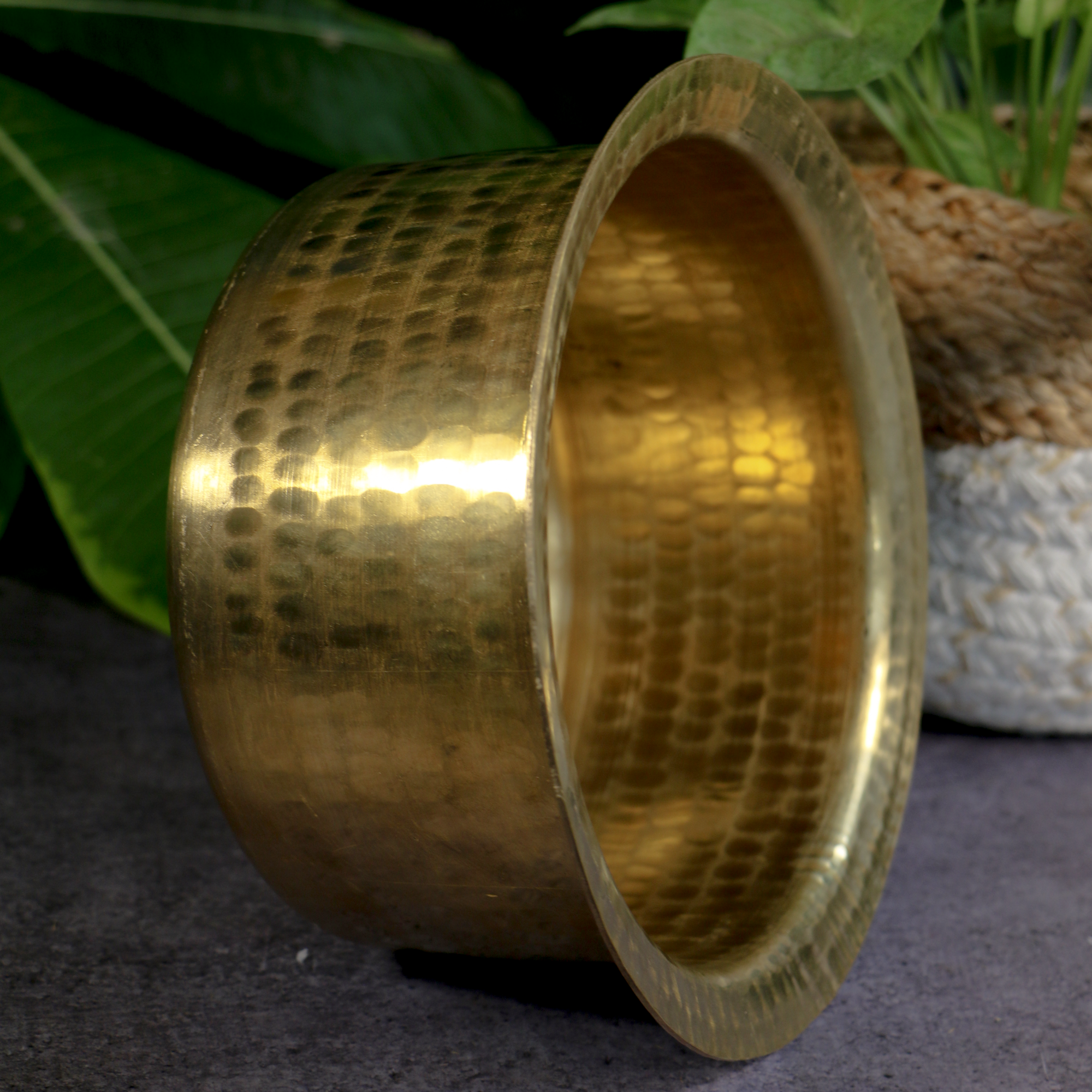 Beautiful PureBrass Traditional Patila - Plain Design -  4 L