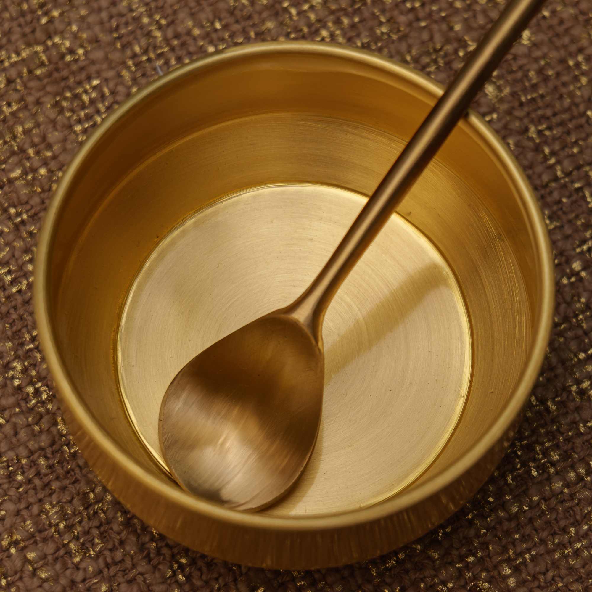 Ambi Pure Brass Dessert/ Icecream Bowl (with spoon)