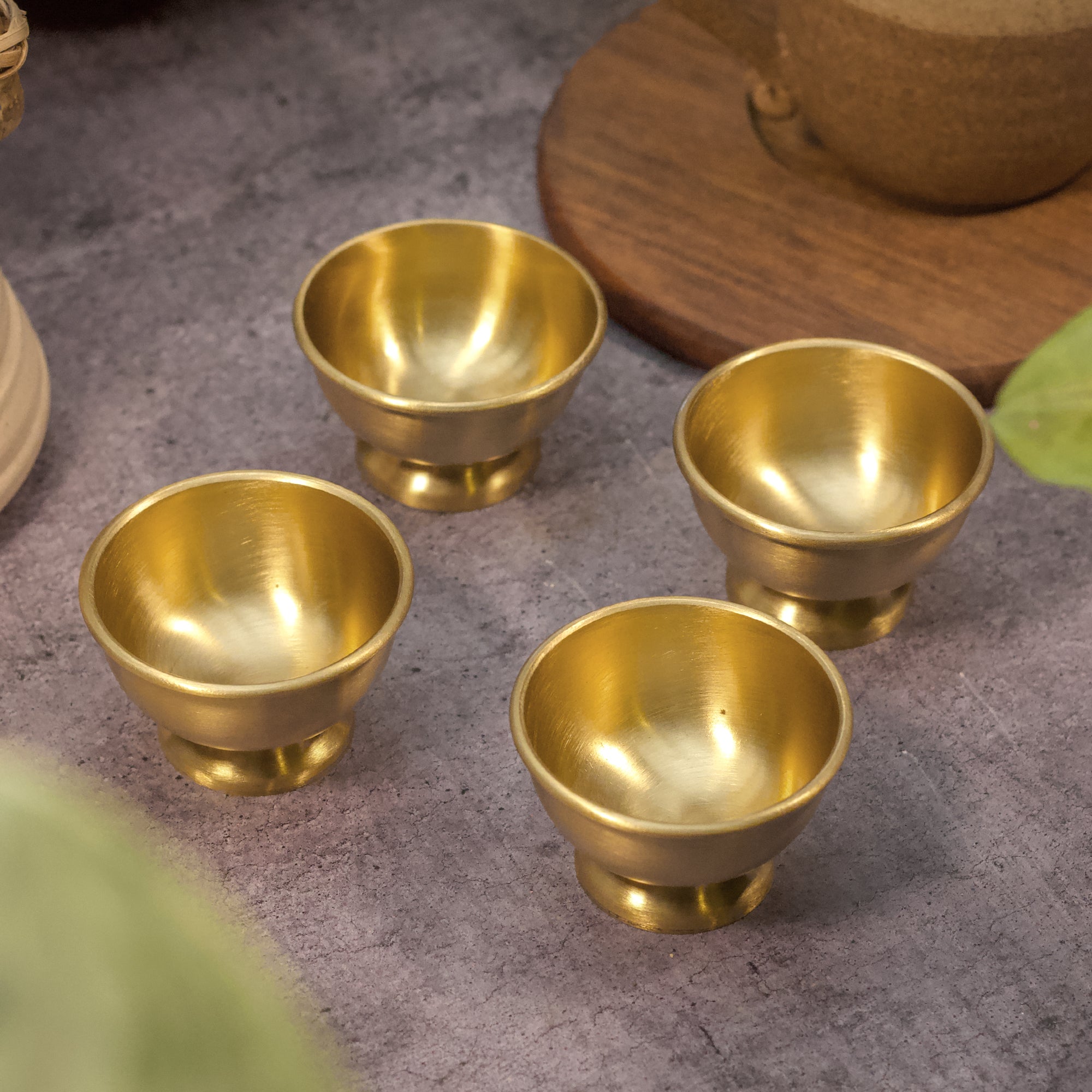 Pure Brass Lead-Free Dip Bowl Set