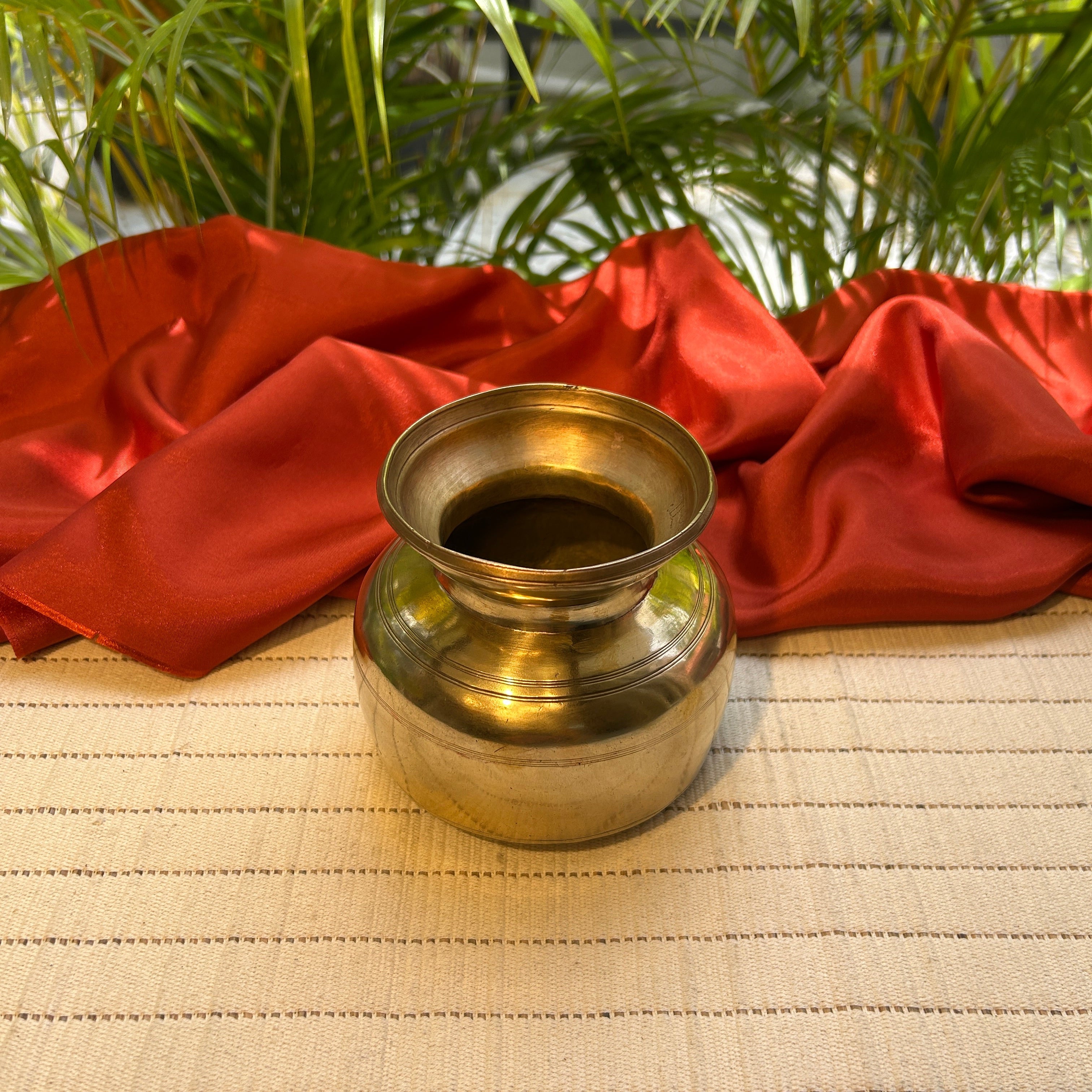 Handcrafted Vintage Brass Carved Lota