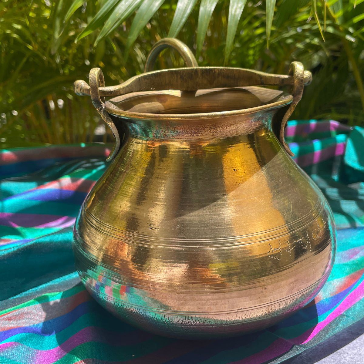 Handcrafted Vintage Heritage Brass Lota With Hanging Loop
