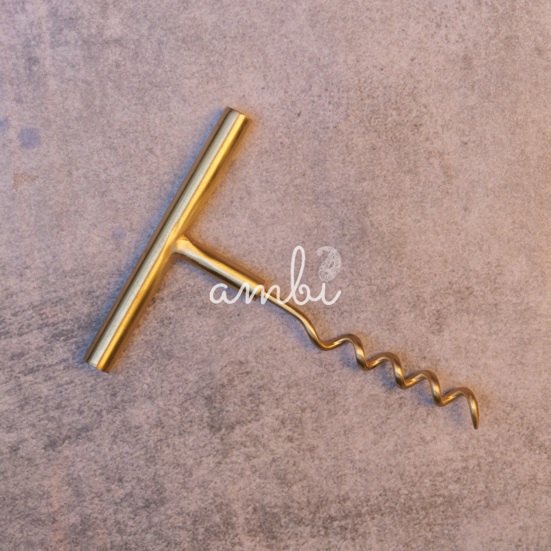 Ambi Classic Pure Brass Bar T-Handle Corkscrew