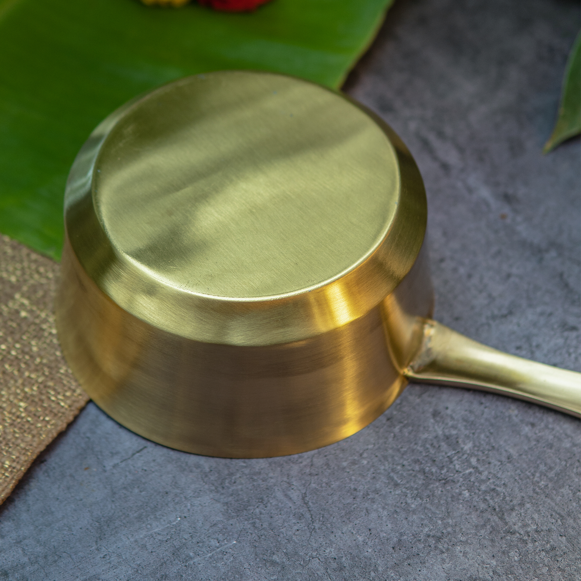 Elegant Pure Brass Sauce Pan - 7 inches