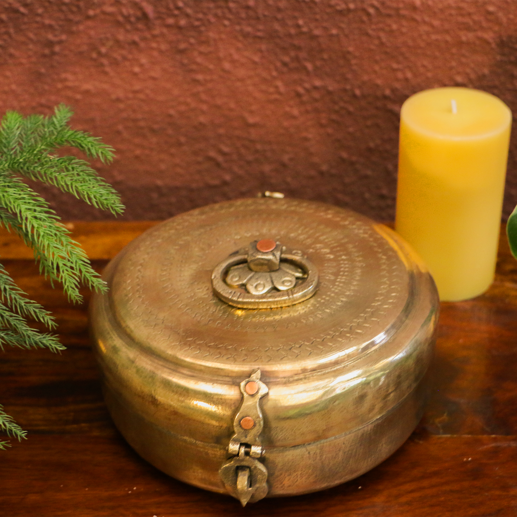 Vintage Chapati Box with Beautiful Engravings