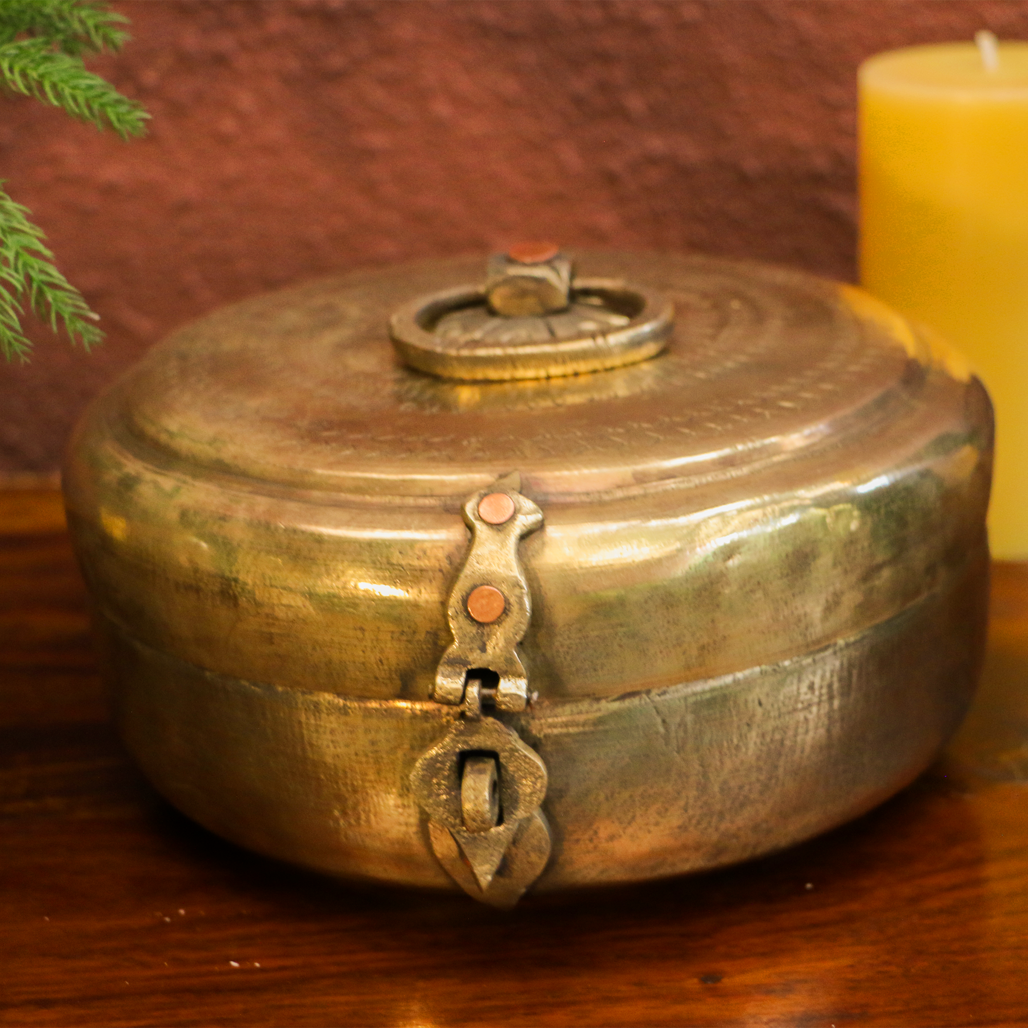 Vintage Chapati Box with Beautiful Engravings