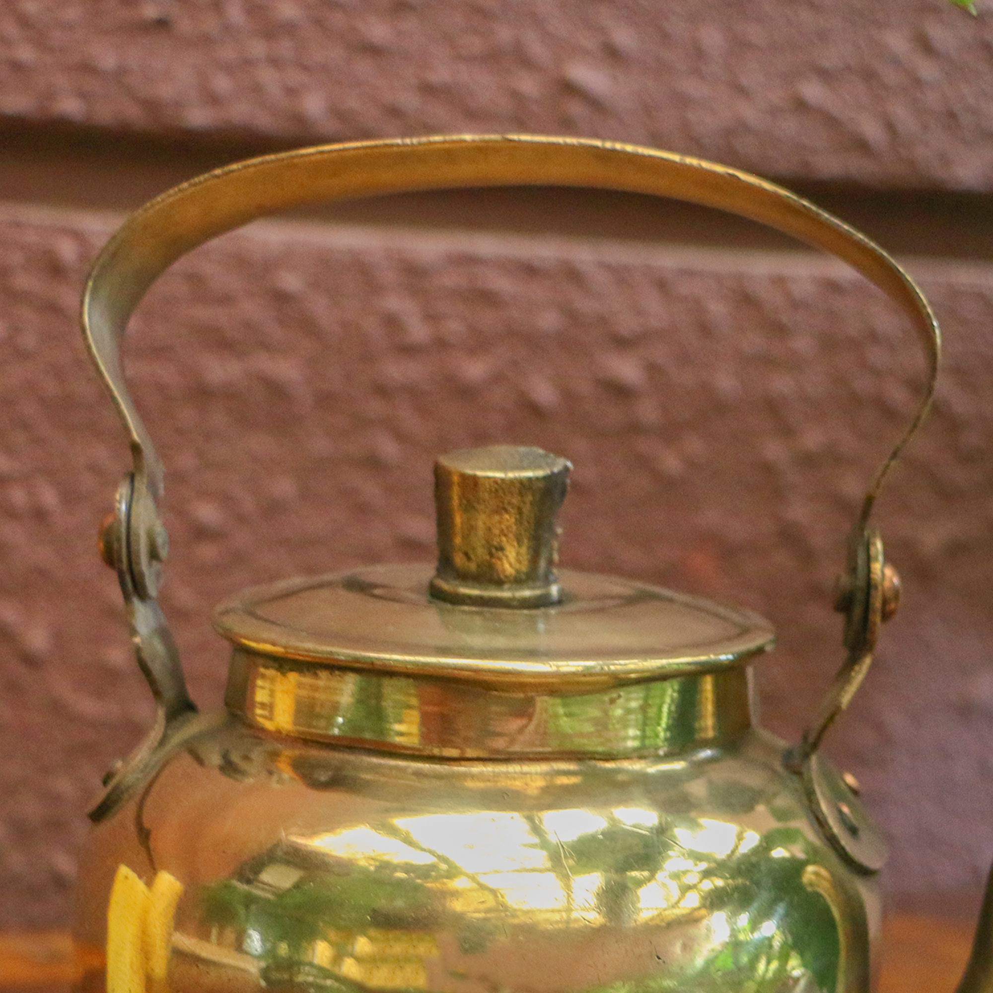 Vintage Brass Kettle - Old World Charm