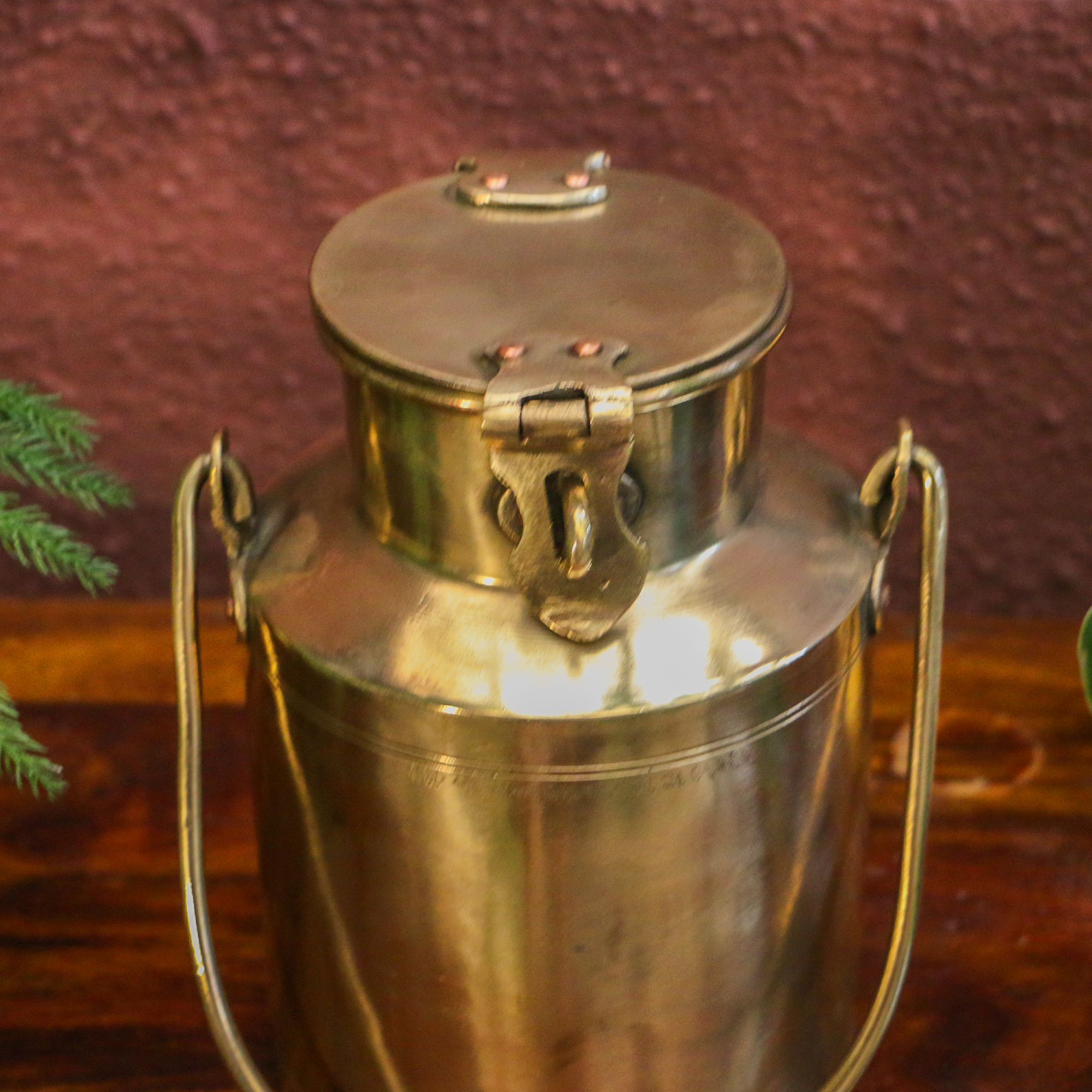 Vintage Brass Ghee / Milk Bharni (Barni) - Heavy Grade  - 1Litres