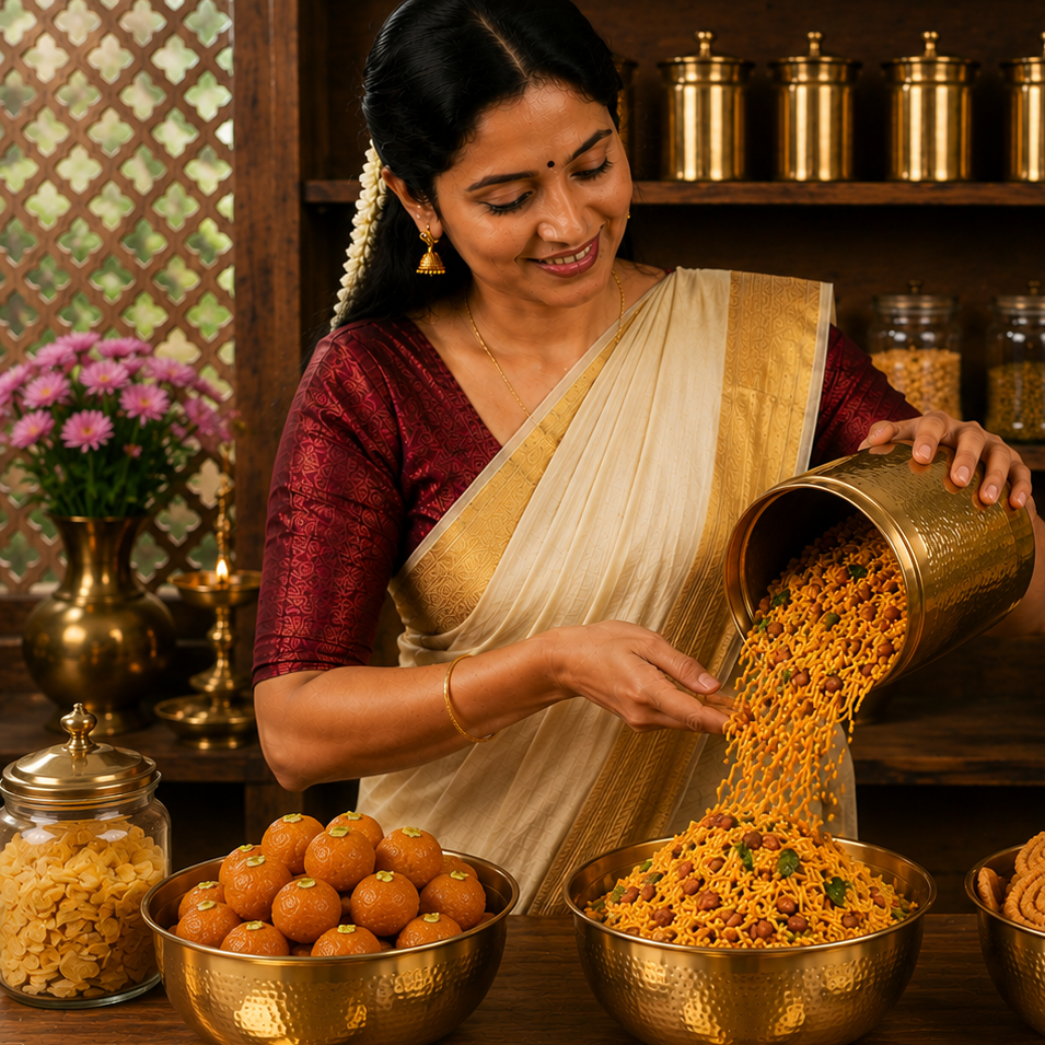 Ambi Home Pure Brass Hammered Dabba | Kitchen Storage Box for Atta, Dal, Spices – Set of 3 (6430 ML + 9000 ML + 10005 ML)