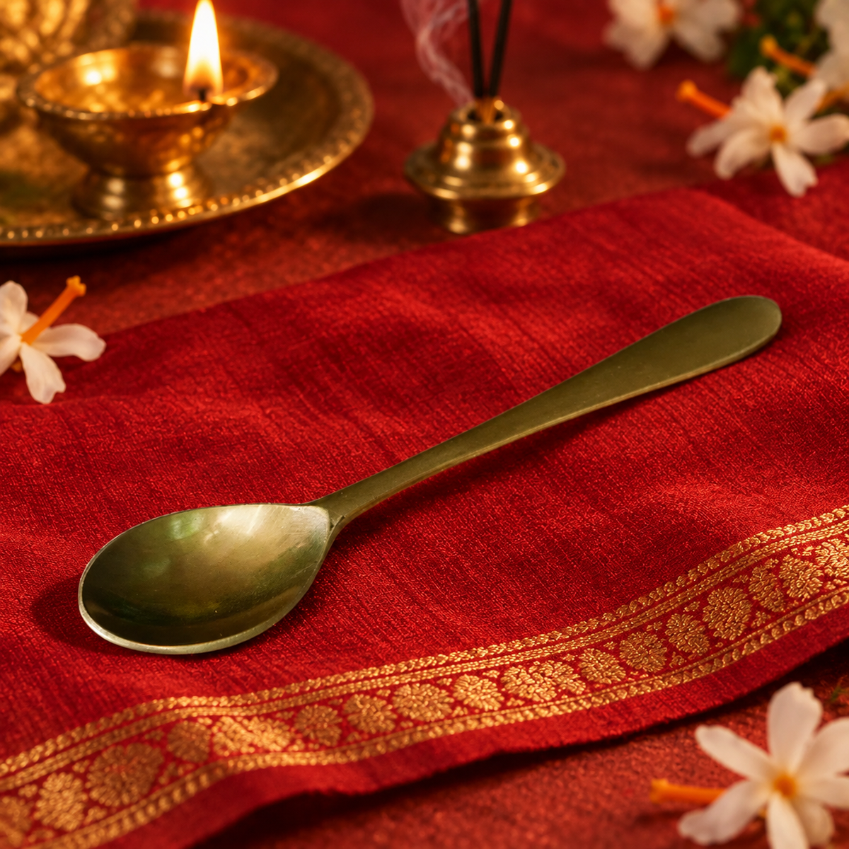 Ambi Devi Range 100% Pure Kansa Bhog / Prasadam Bowl and Spoon