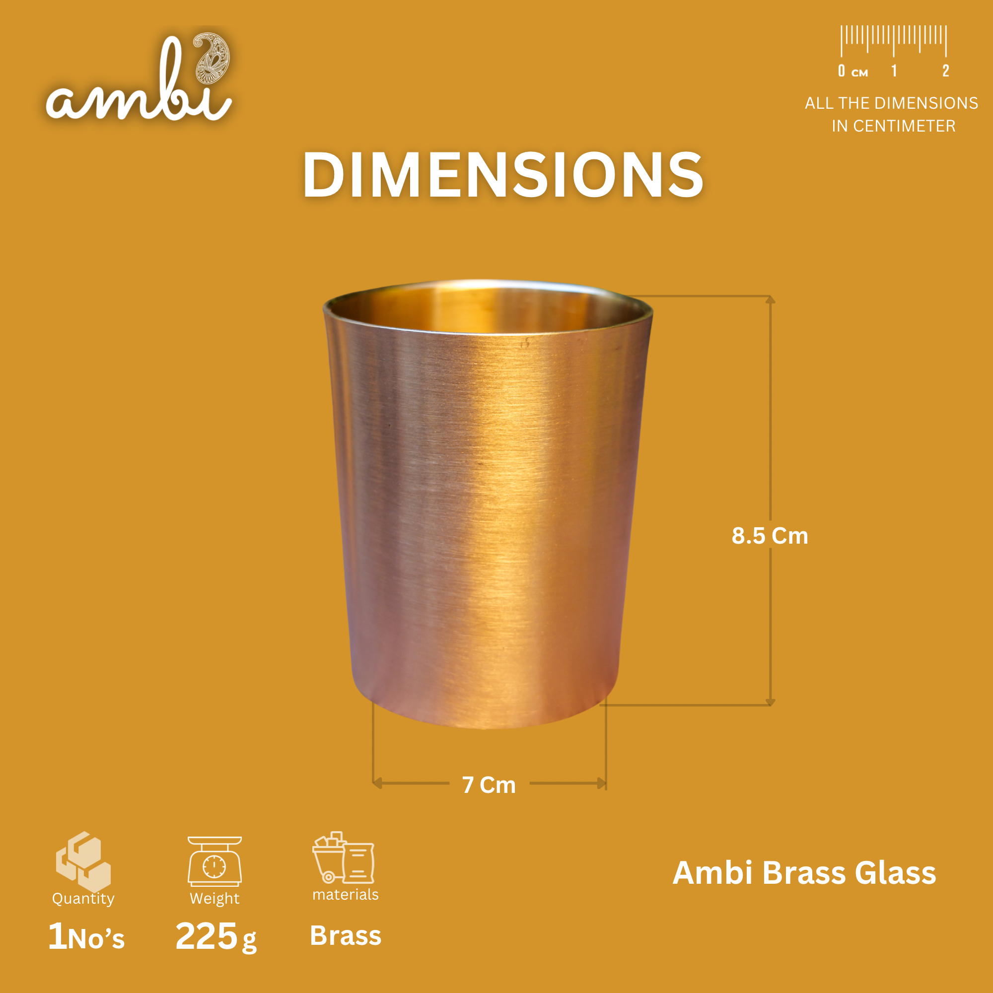 Ambi Pure Kansa Glass - Set of 1