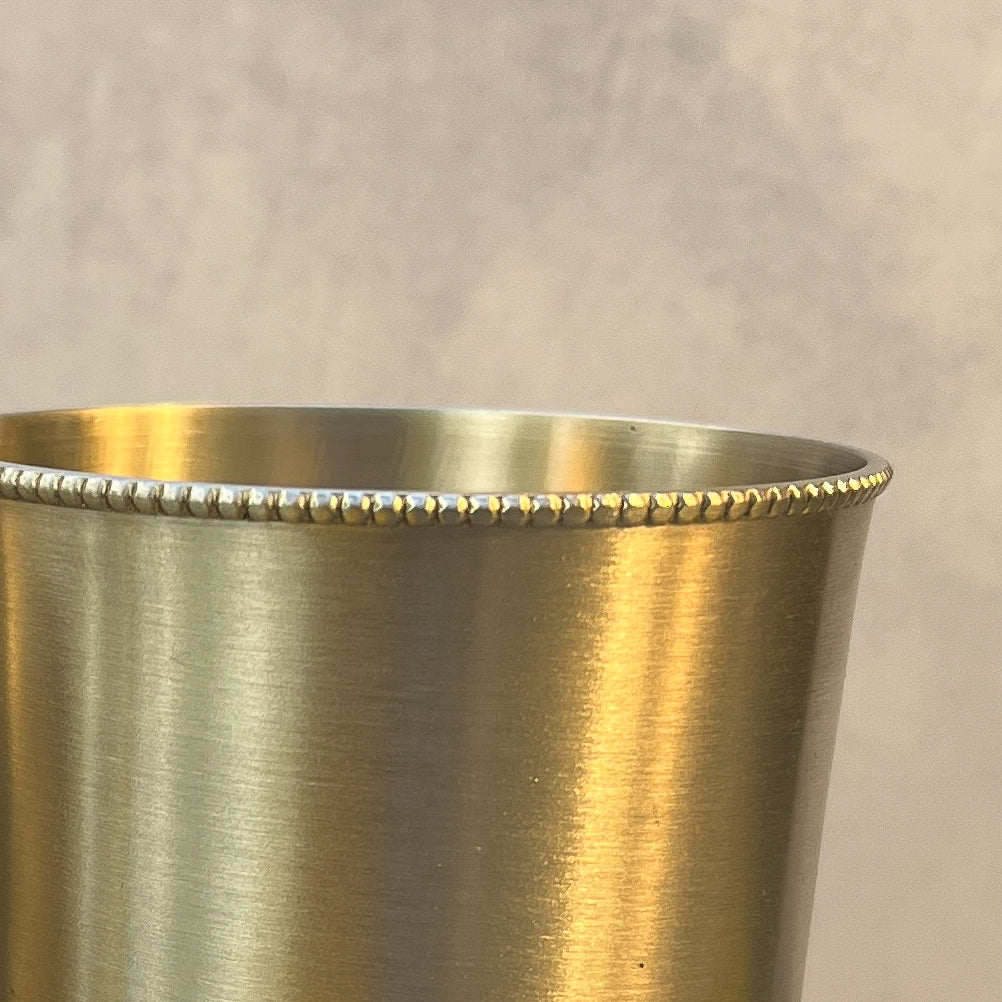 Ambi Pure Brass Glass with Beaded Rim