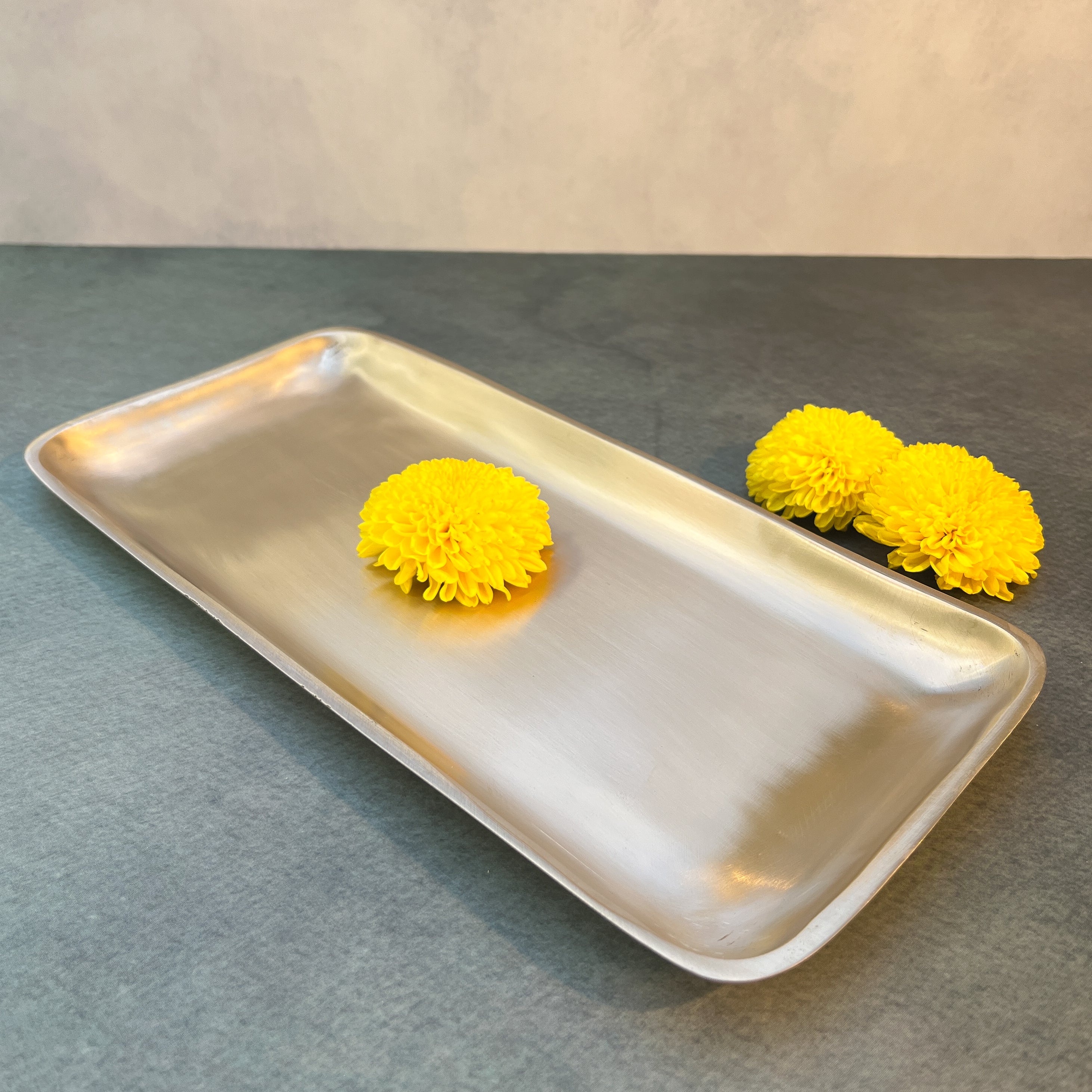 AMBI Premium Rectangular Pure Kansa Platter – Lead Free | Smooth Finish