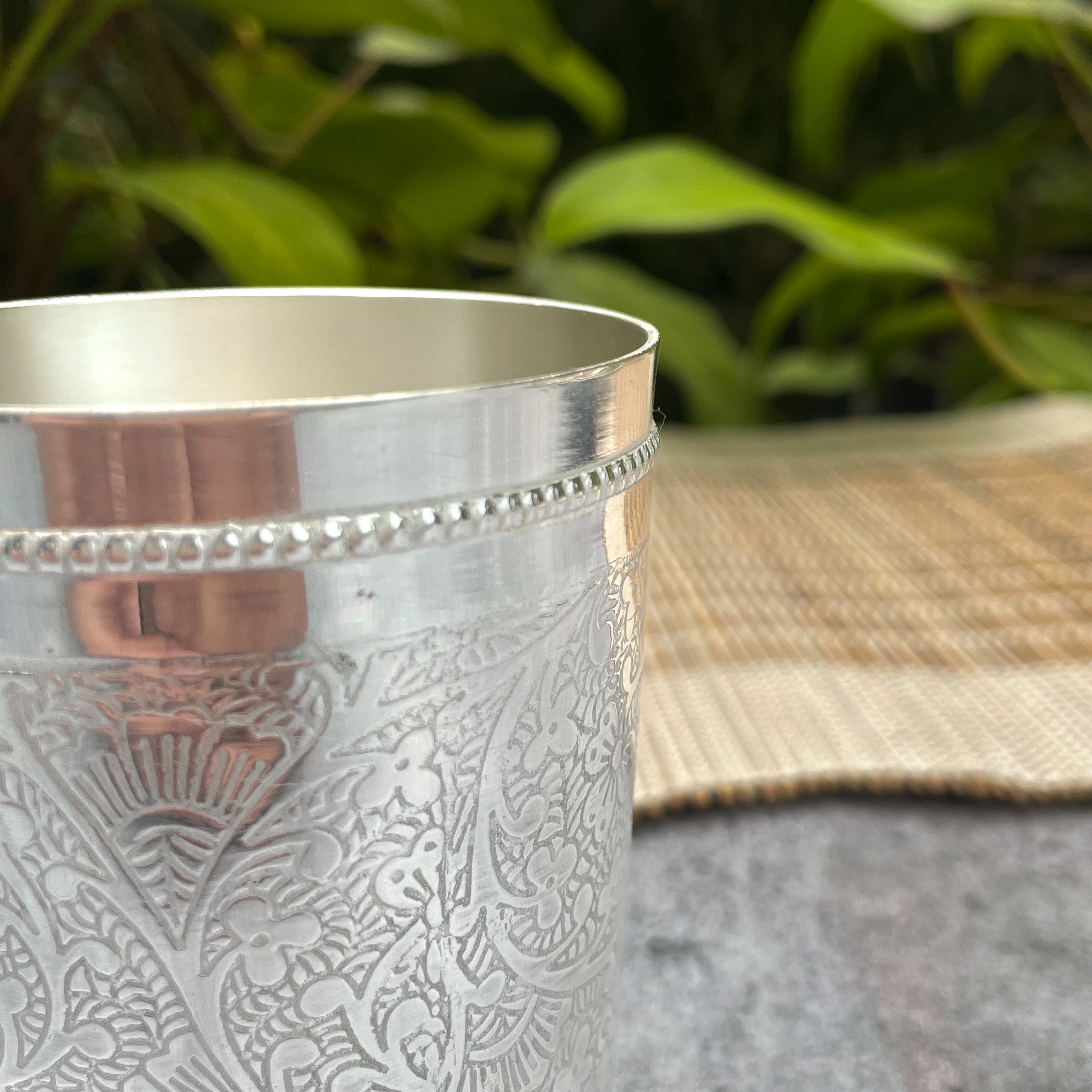 Ambi Compact 4 Inches Pure Silver-Plated Glass – Elegant & Sturdy