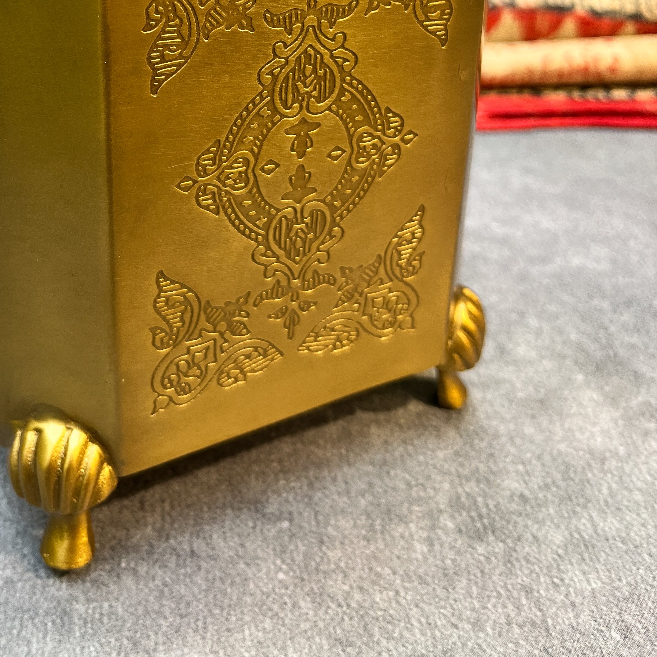 Ambi Pure Brass Heritage Birds Decorative Storage Box