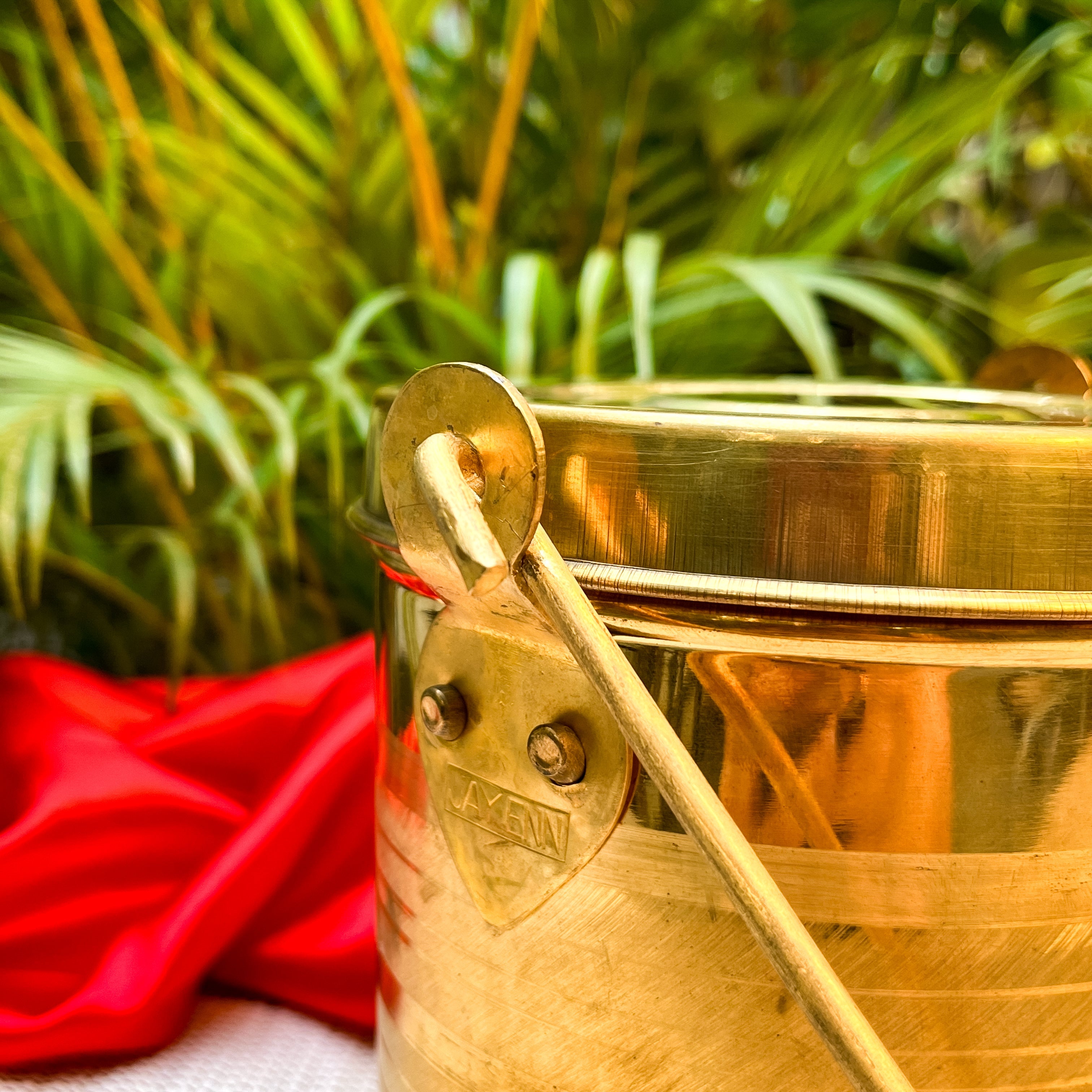 Ambi Home Pure Brass New Ghee / Milk Bharni (Barni) | 1.5L Traditional Storage Vessel
