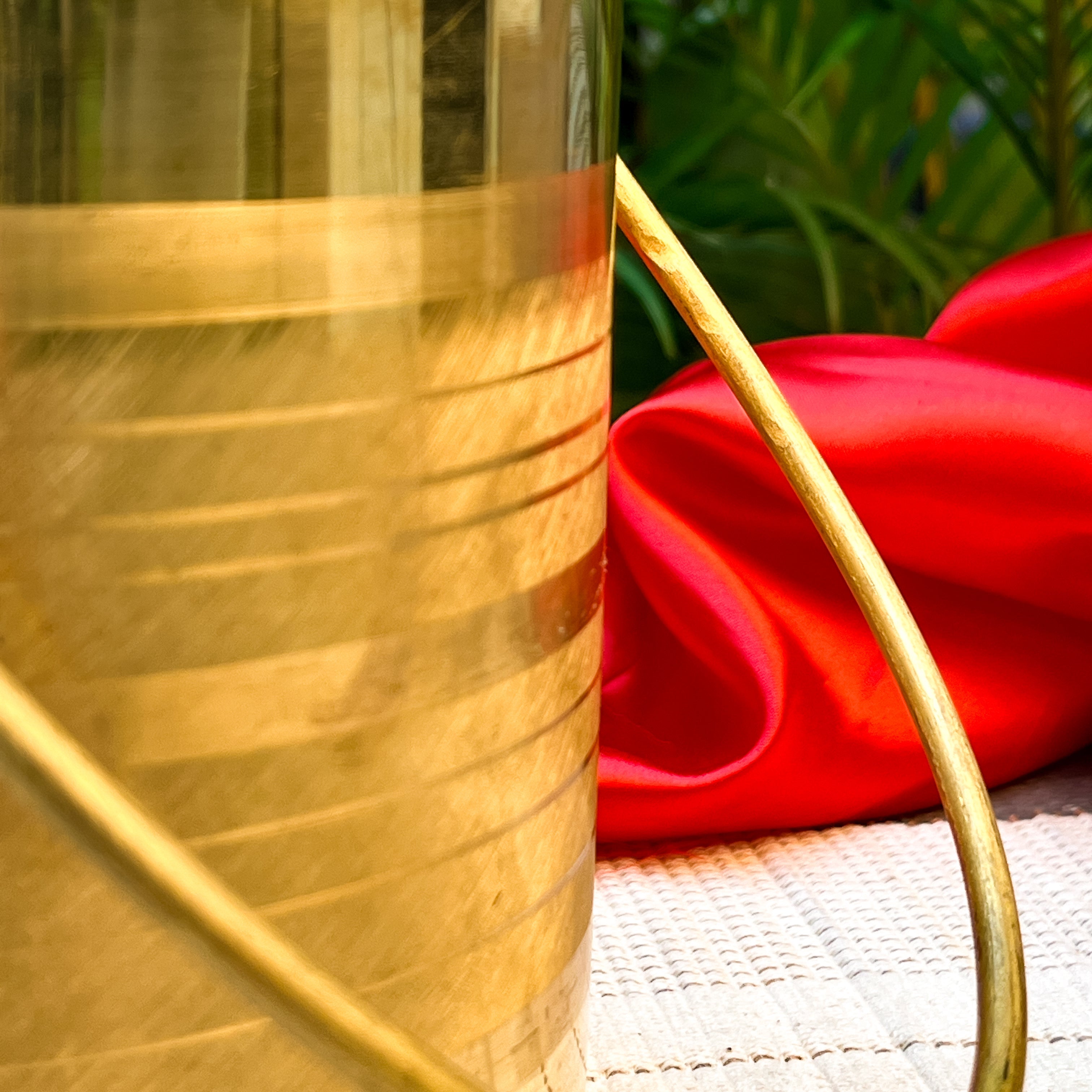 Ambi Home Pure Brass New Ghee / Milk Bharni (Barni) | 1.5L Traditional Storage Vessel