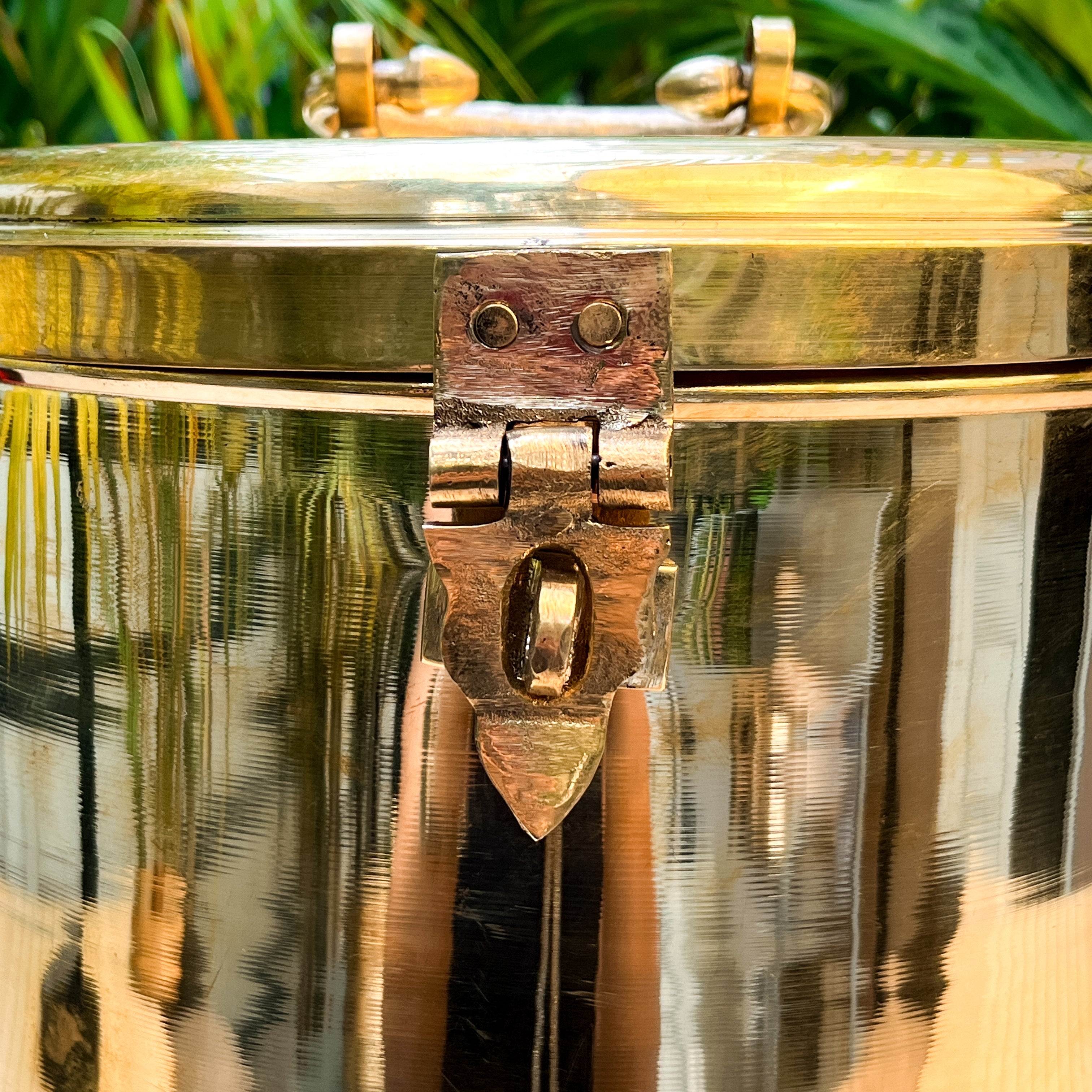 Ambi Home Gloss Finish Bharni – Traditional Pure Brass Storage  Bharni - Capacity of 12 litres