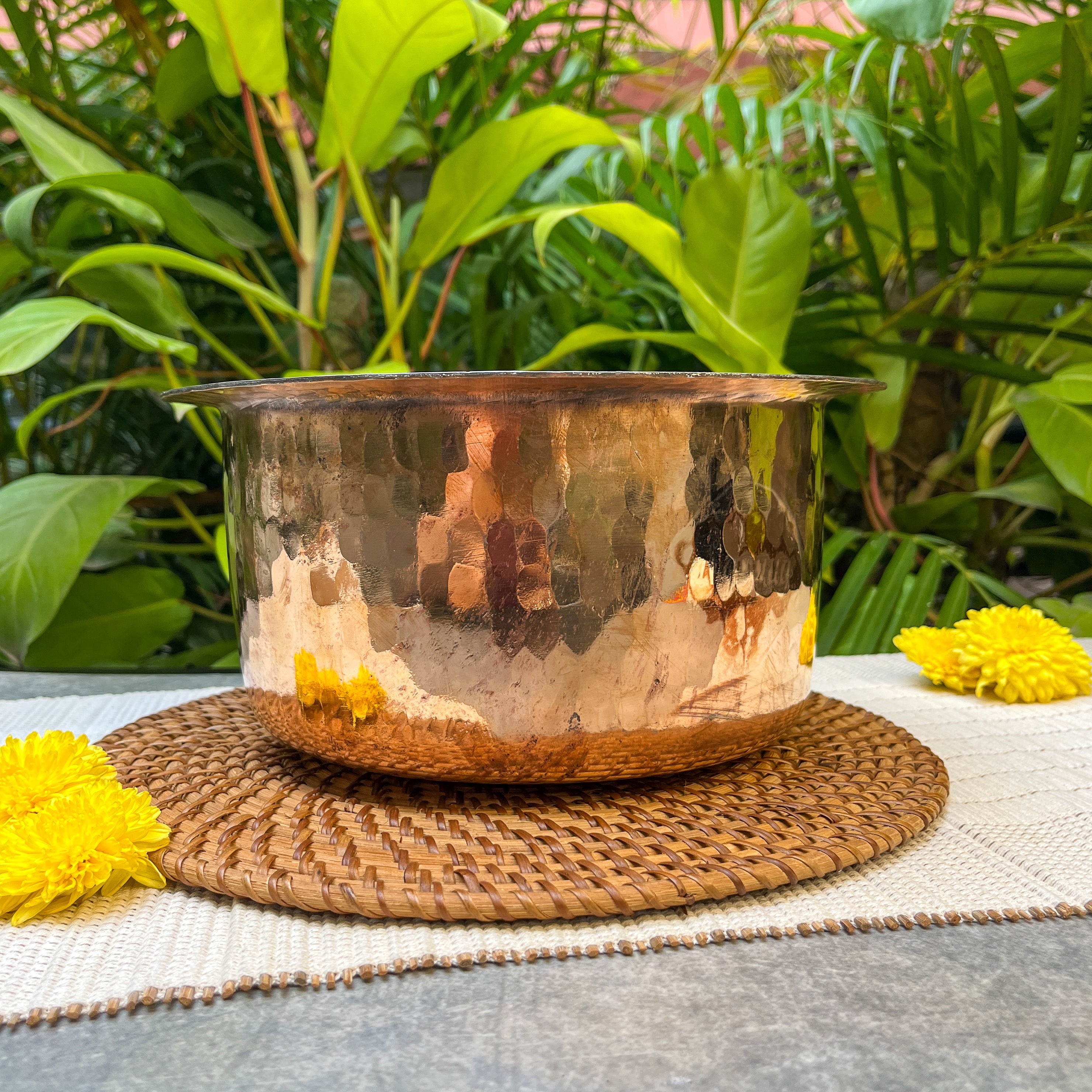 Beautiful Pure Copper Traditional Hammered Patila - 4 L