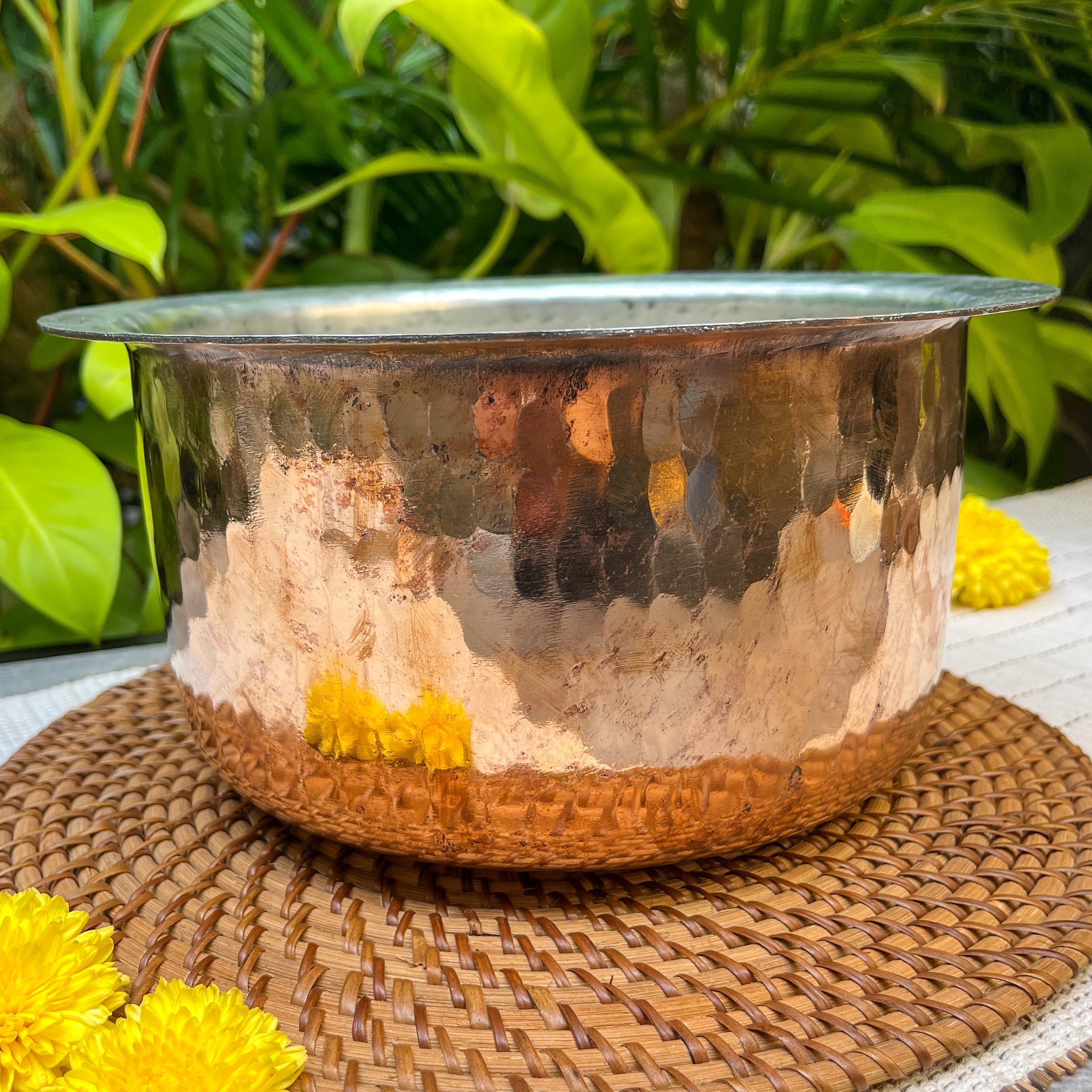 Beautiful Pure Copper Traditional Patila - Plain Design -  2.5 L
