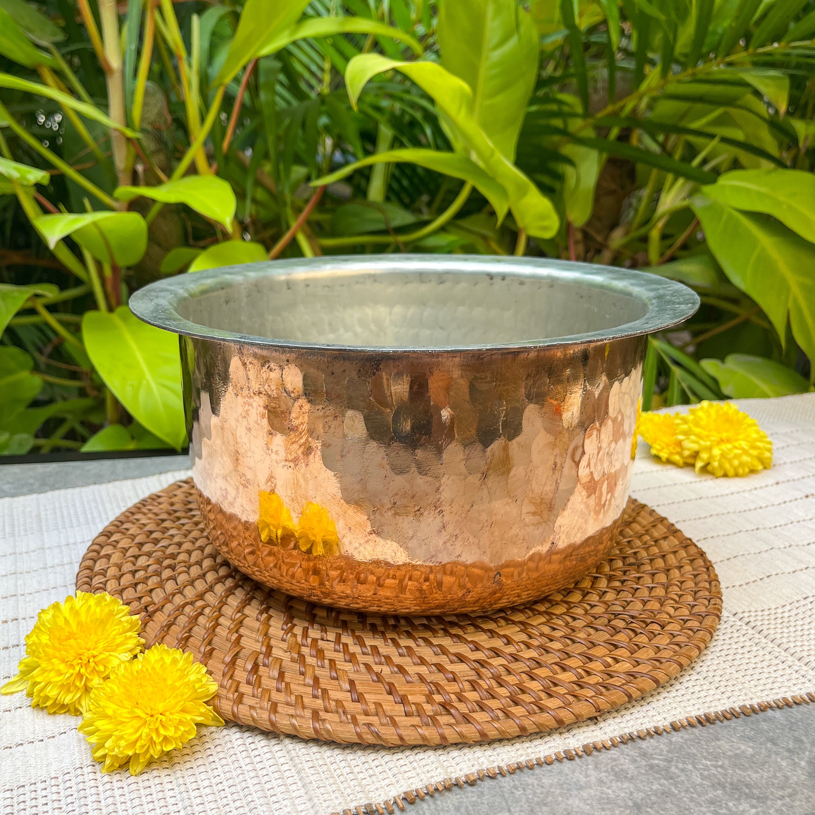 Beautiful Pure Copper Traditional Hammered Patila - 4 L