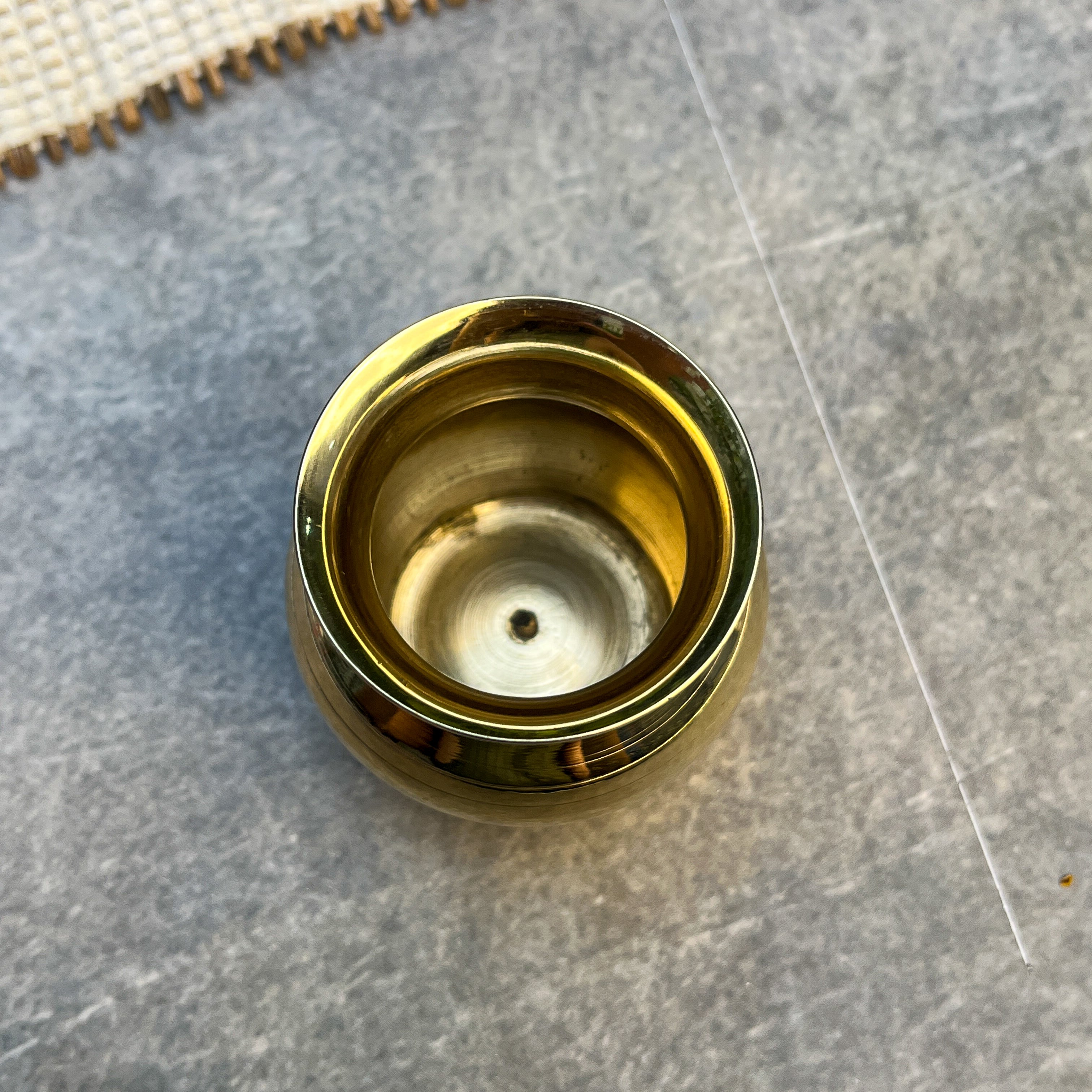 Ambi 100% Pure Brass Pooja Madrasi Lota - Small for Pooja / Abhishek -2 Inches - Set of 2