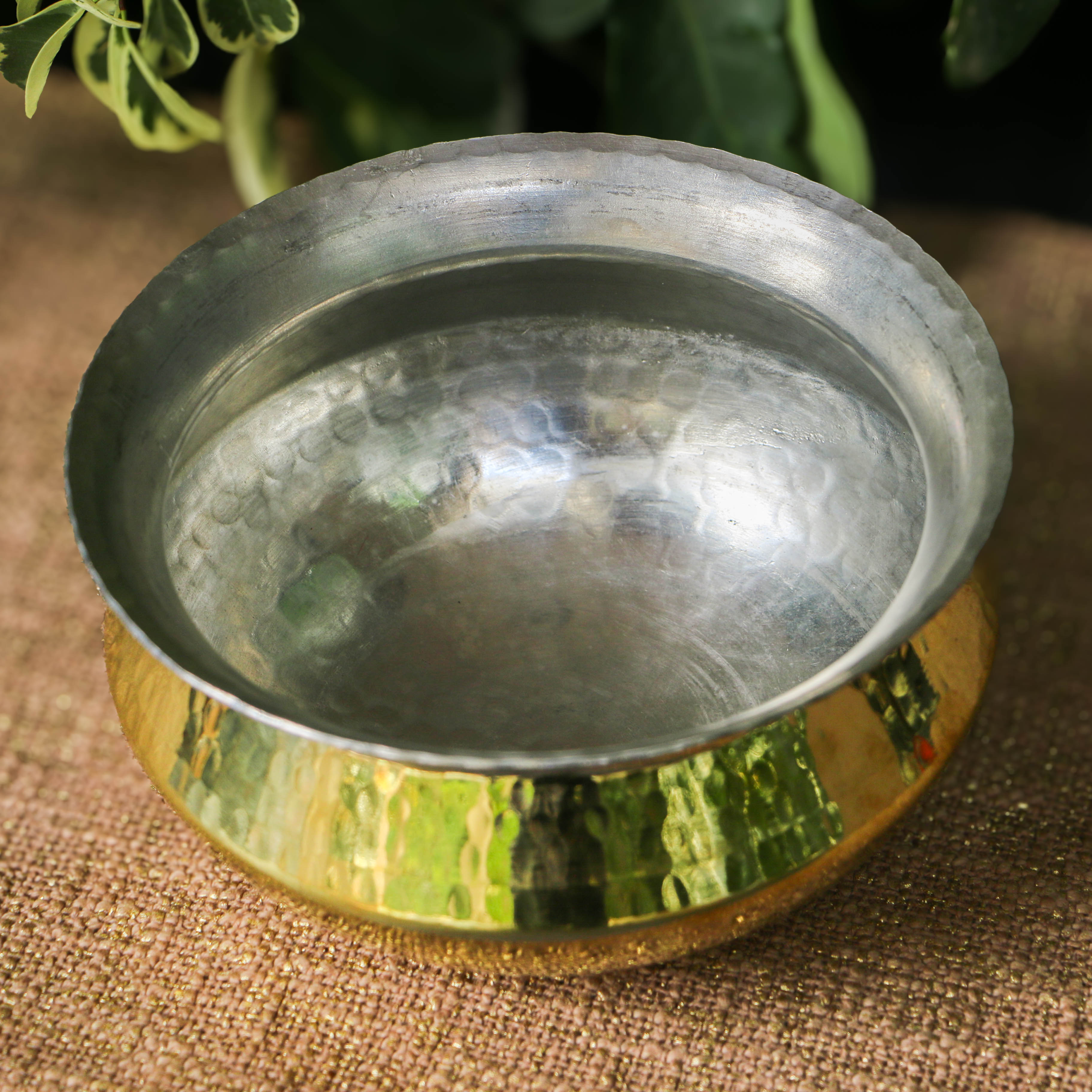 Brass Hammered Biriyani Lagan - 3 Litres