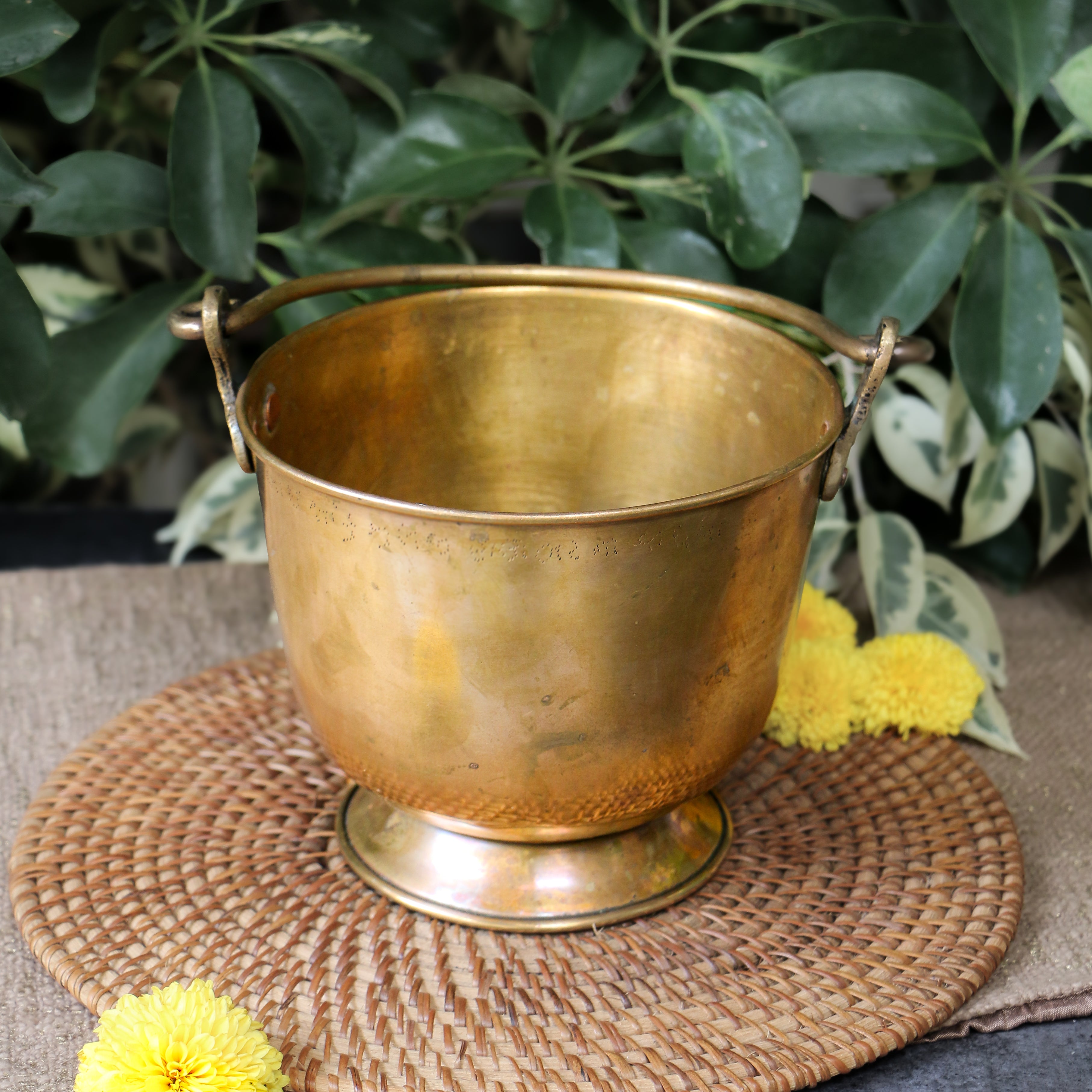 Vintage Brassware Balti / Bucket / Vase - 6.5 Inches