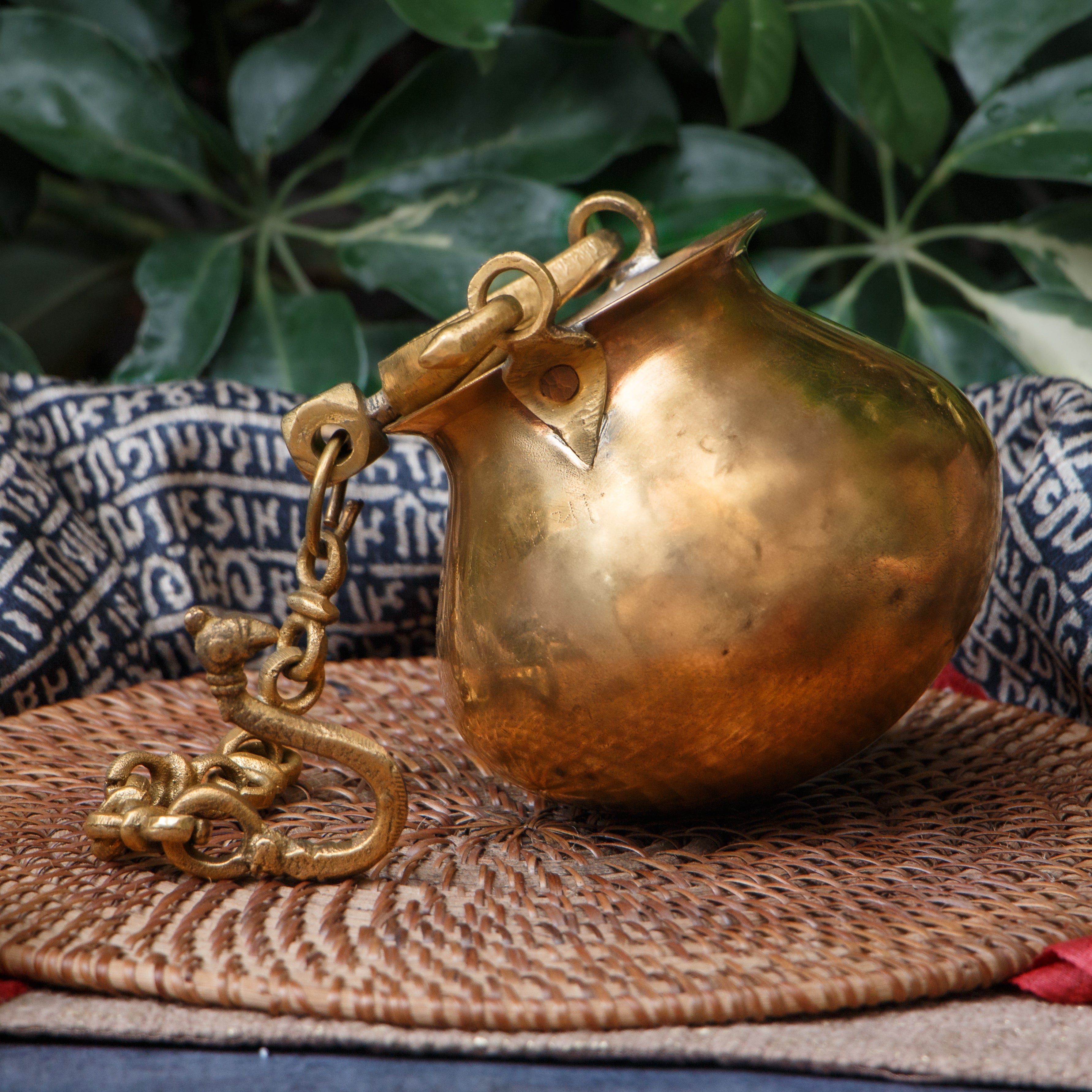 Ambi Pure Brass Vintage Lota with Chain