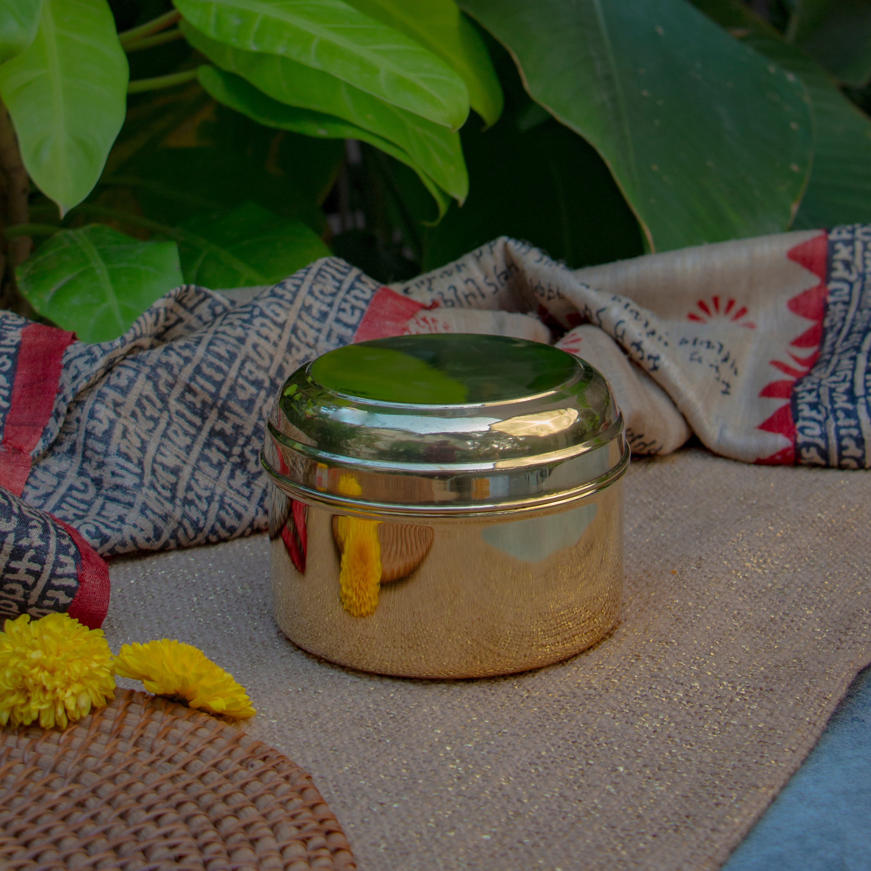 Ambi Pure Brass Laddoo / Kitchen Storage Box L