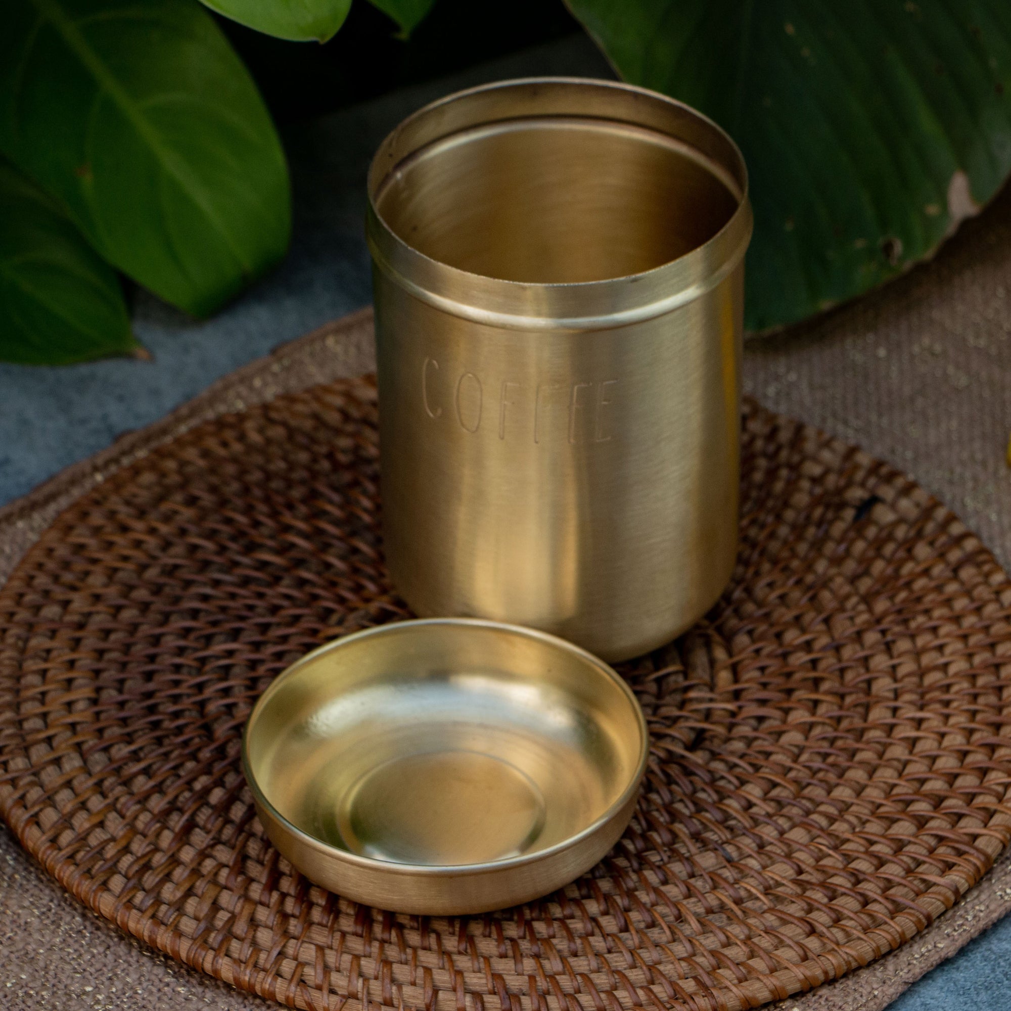 Coffee Jar - Pure Brass Jar Storage Box