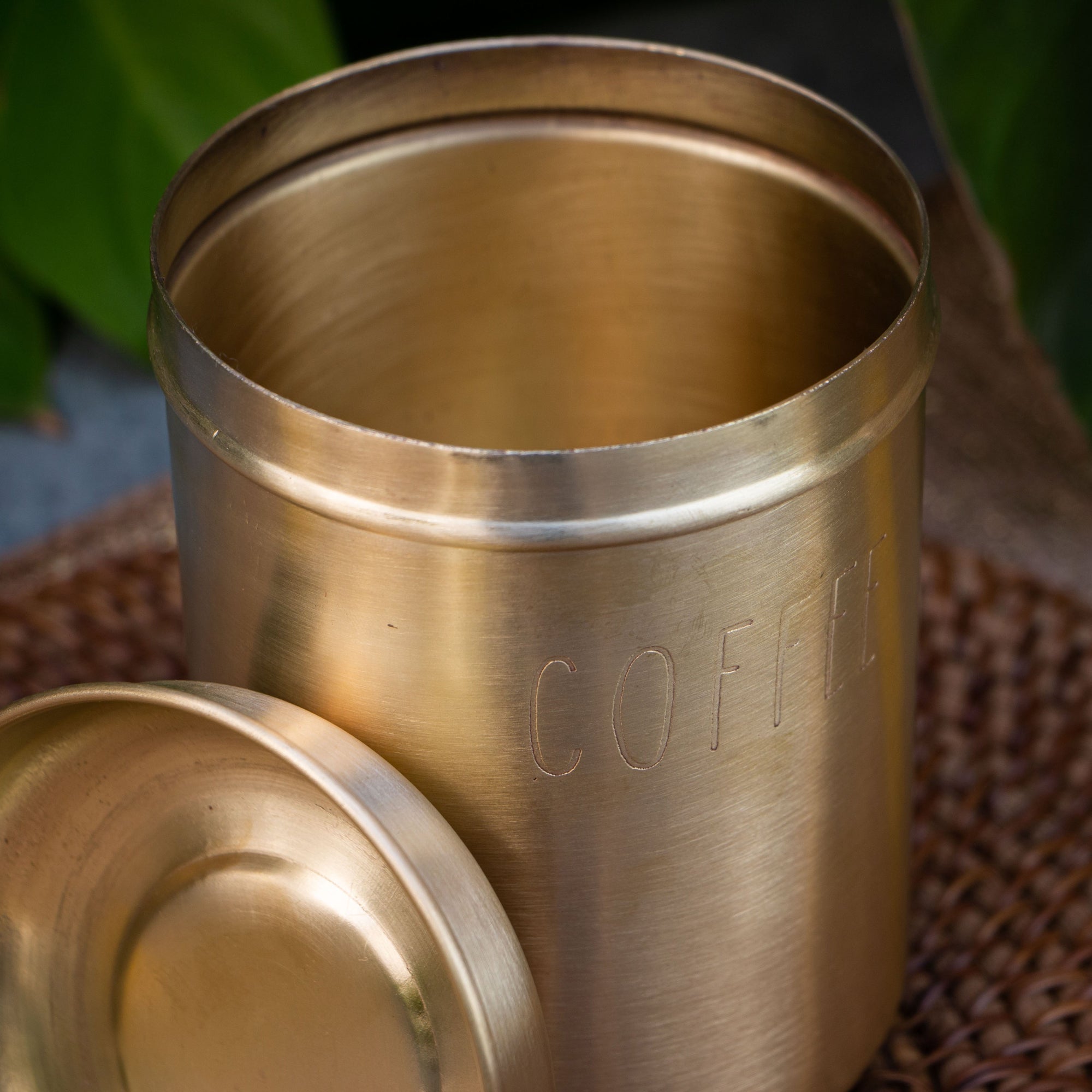 Coffee Jar - Pure Brass Jar Storage Box